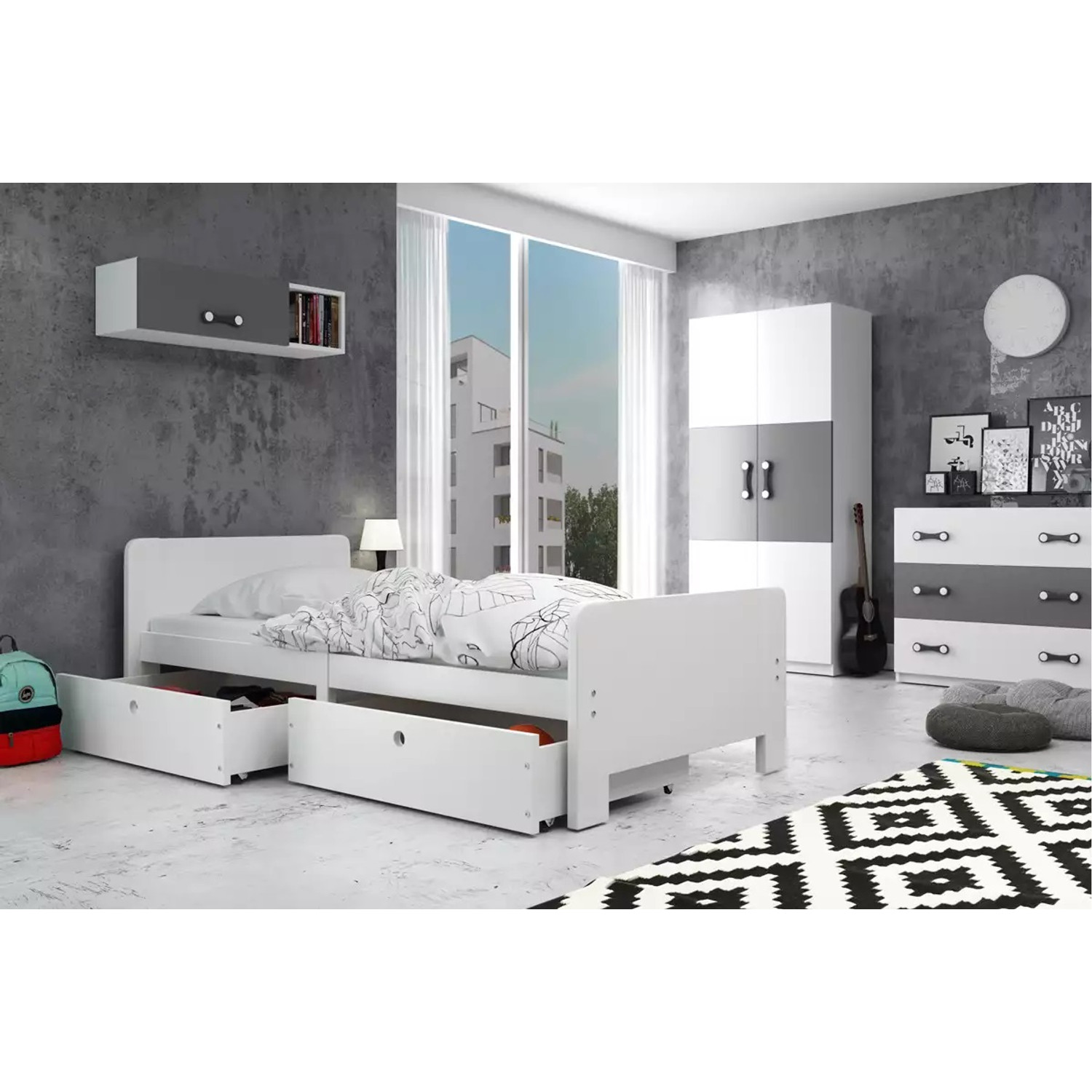 Dětská postel AREK 80x200 cm - bílá — fotka 3