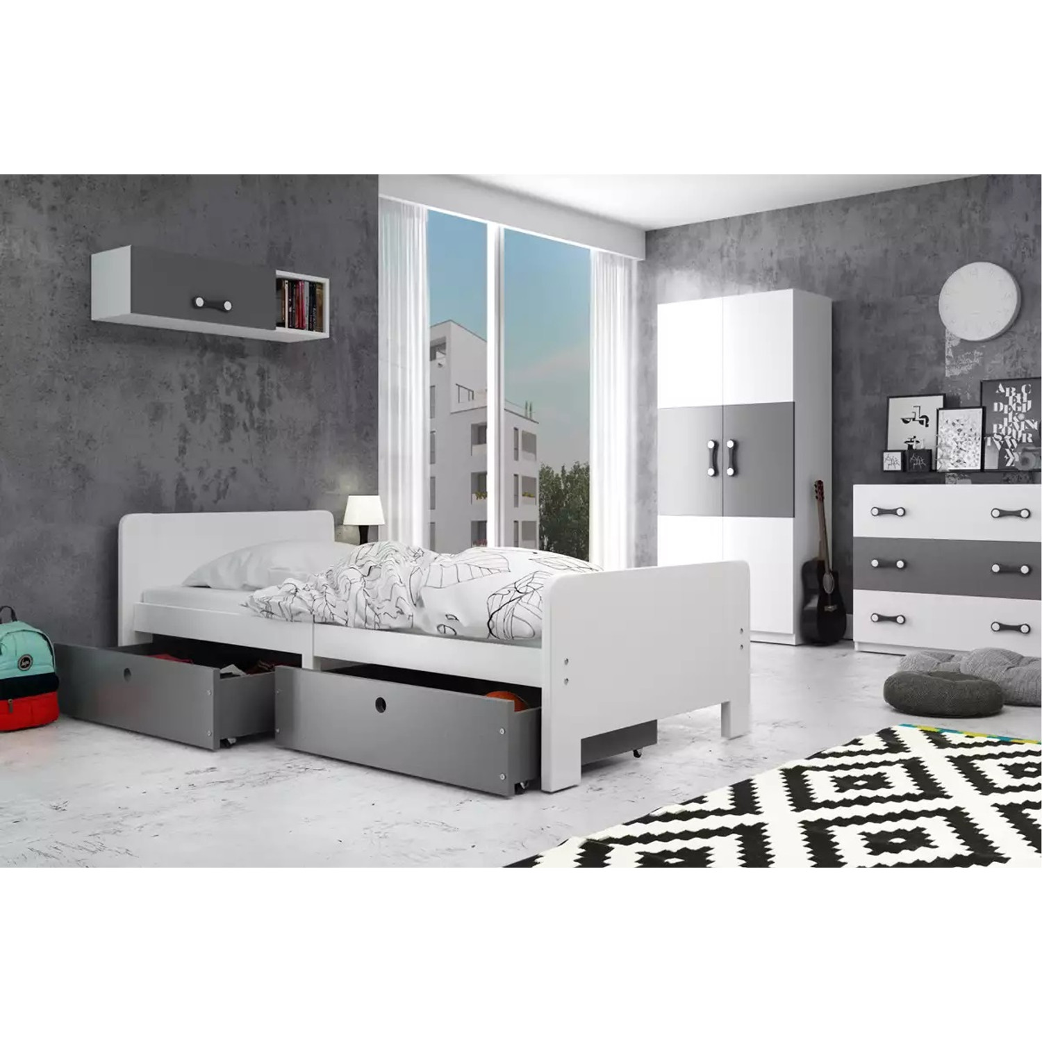 Dětská postel AREK 80x200 cm - bílá — fotka 2