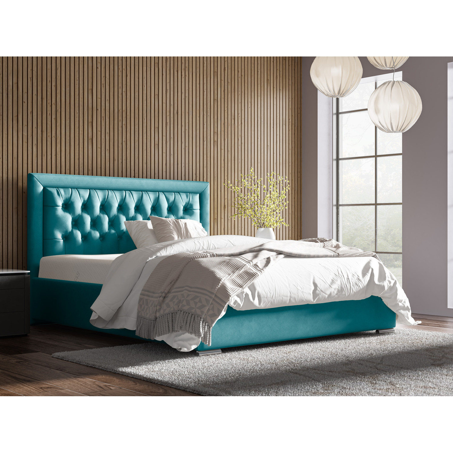 Postel DECLAN 20 STANDARD stříbrné nohy — fotka 4