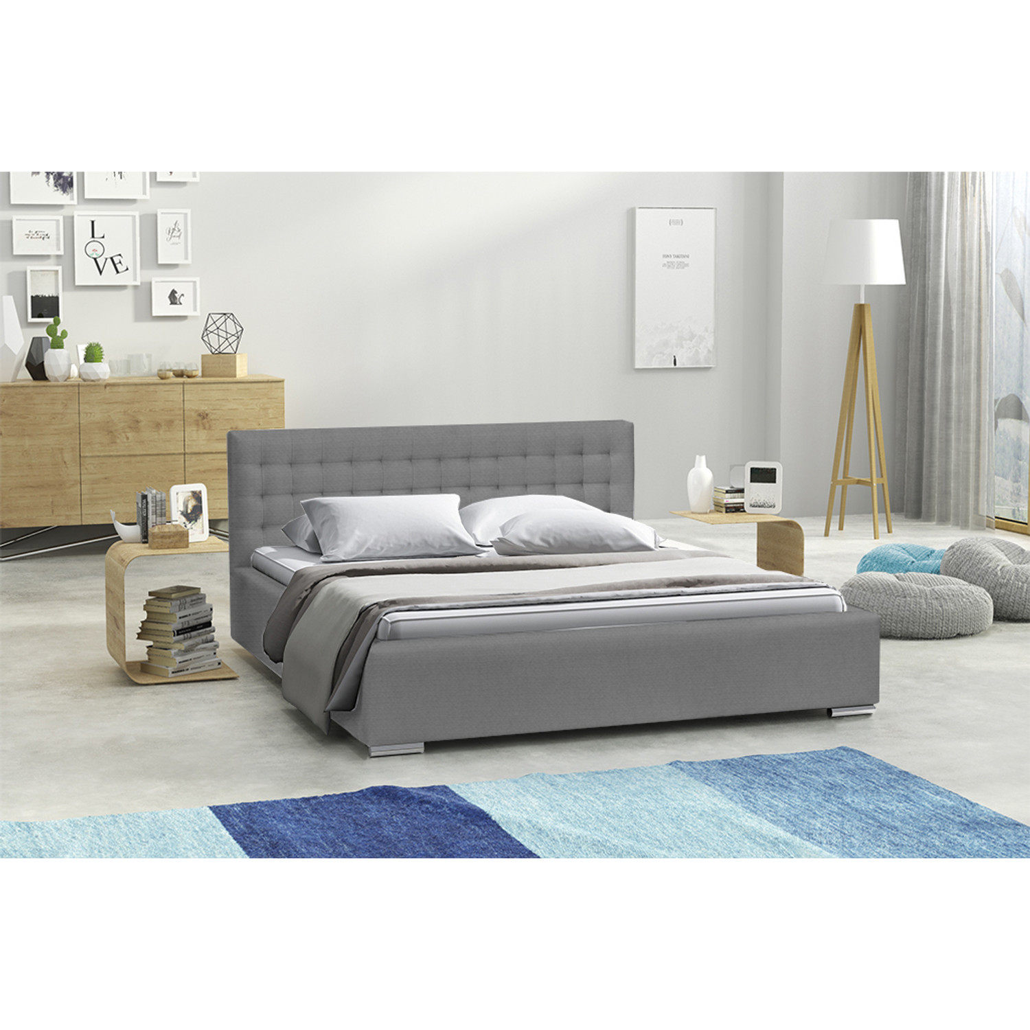 Postel IAN 19 STANDARD 180x200 cm - stříbrné nohy Zelená — fotka 4