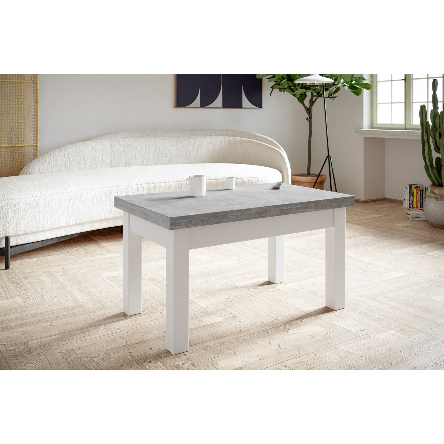 Konferenční stolek Classic 100x60 cm Bílá Černá — fotka 6