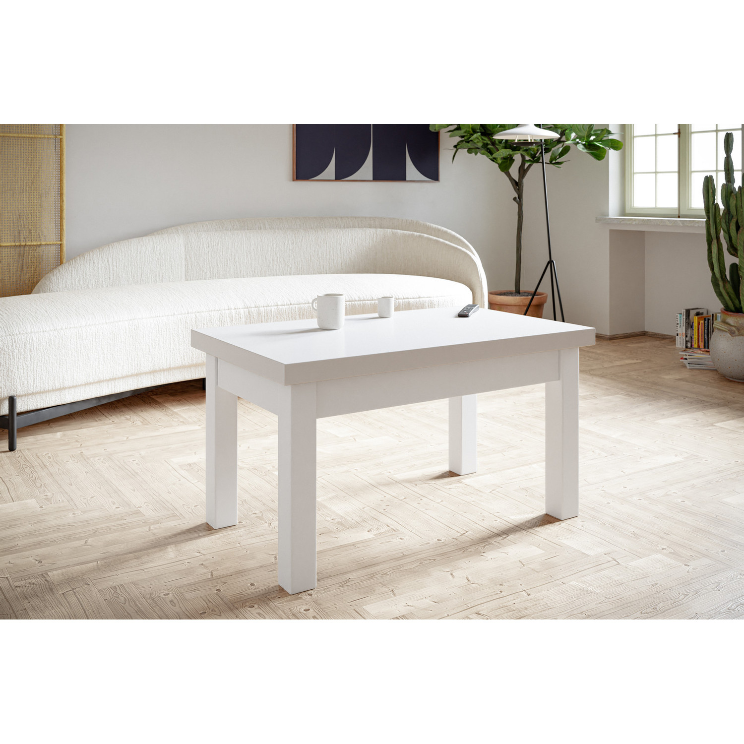 Konferenční stolek Classic 100x60 cm Bílá Černá — fotka 4