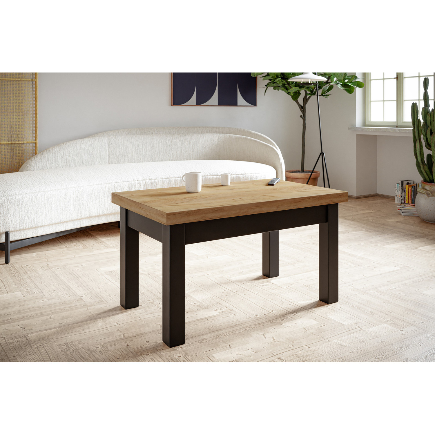 Konferenční stolek Classic 100x60 cm Bílá Černá — fotka 3