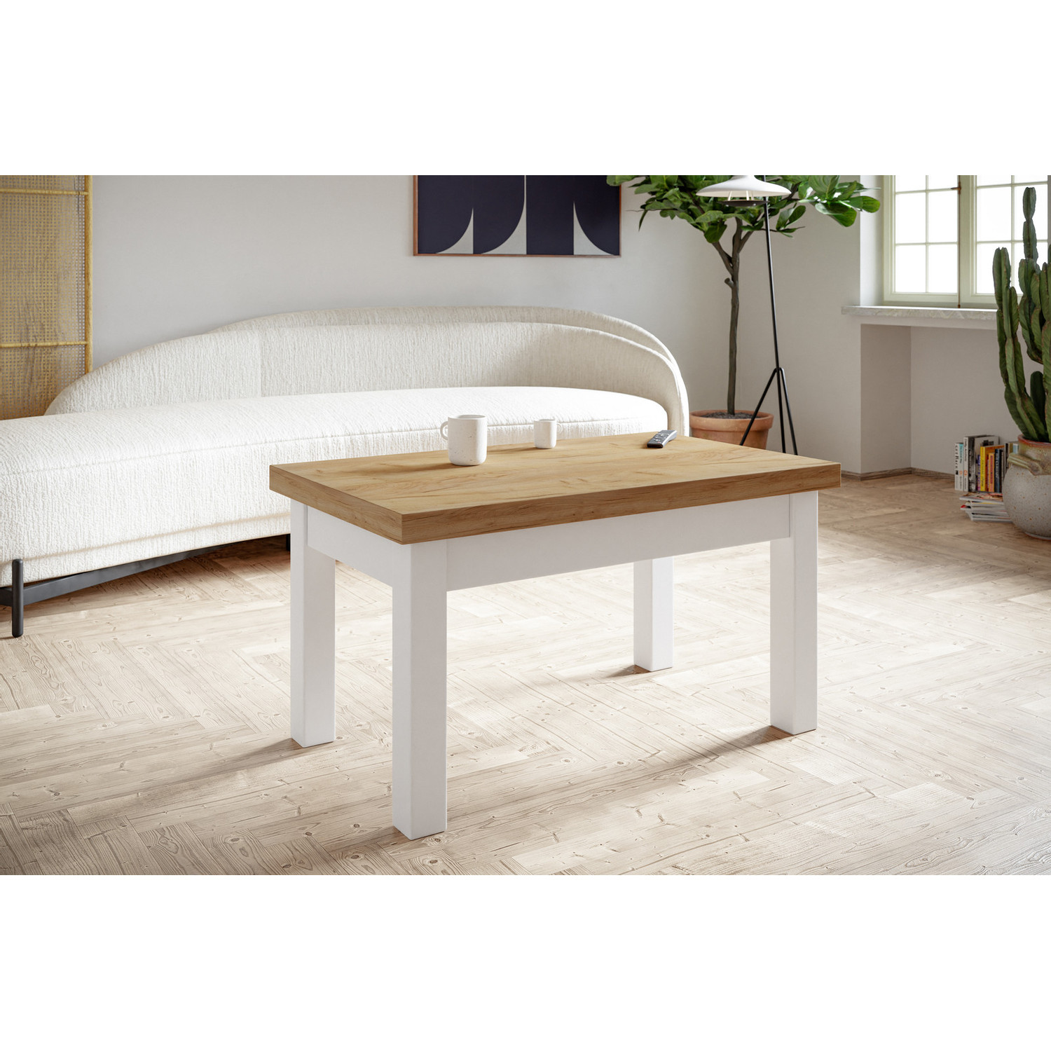 Konferenční stolek Classic 100x60 cm Bílá Černá — fotka 2