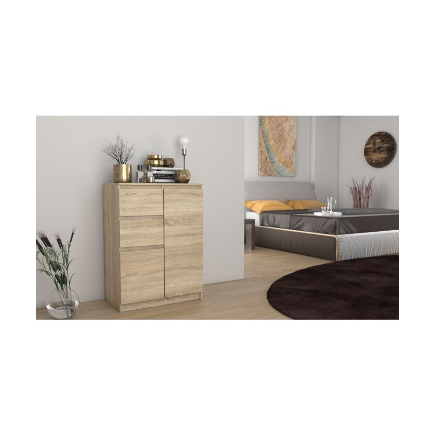 Komoda 2D2S 70 cm sonoma — fotka 3