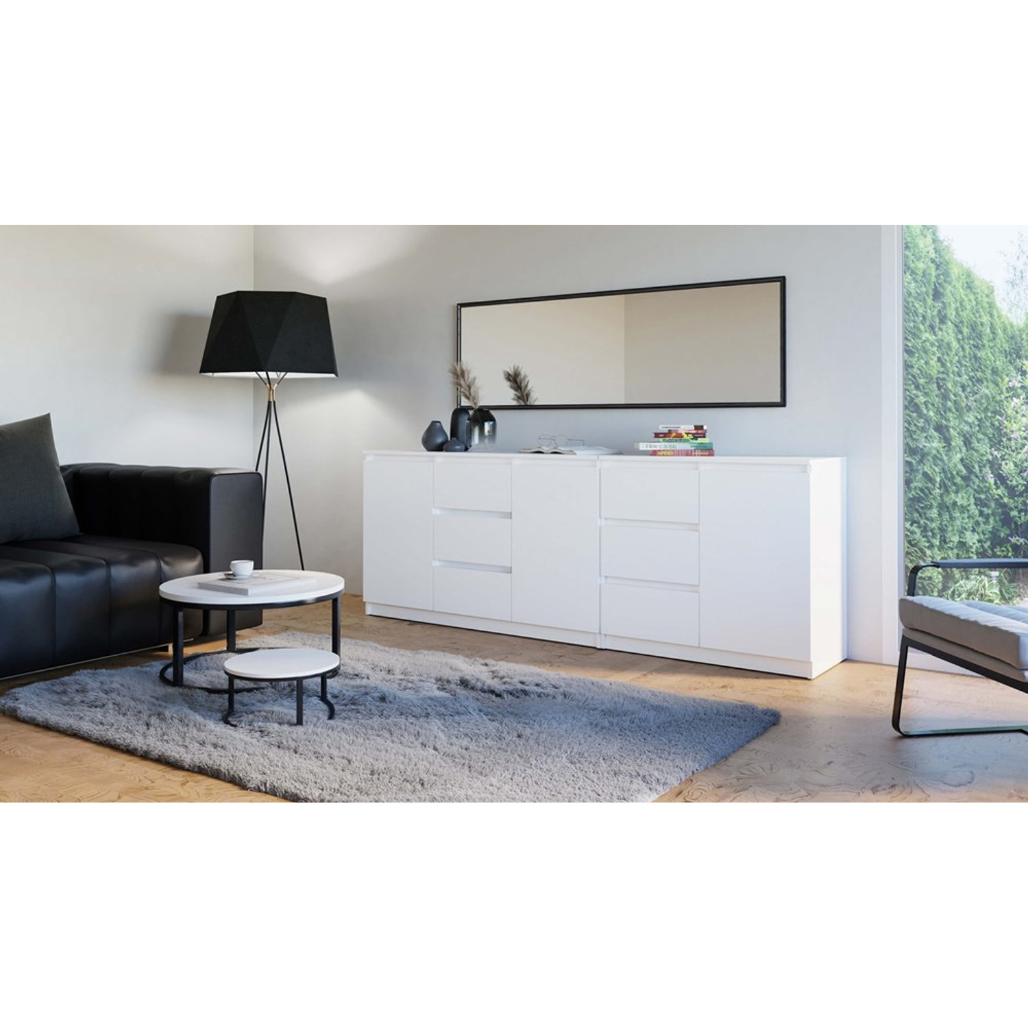 Komoda Costa 1D3S/2D3S - bílá — fotka 3