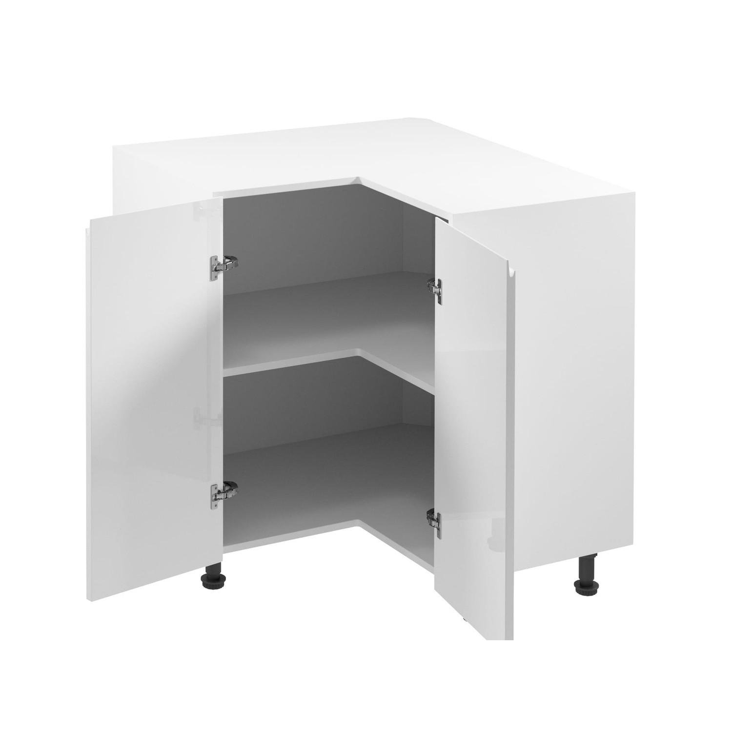 Kuchyňská skříňka ASPEN D90N - bílá/bílá — fotka 2