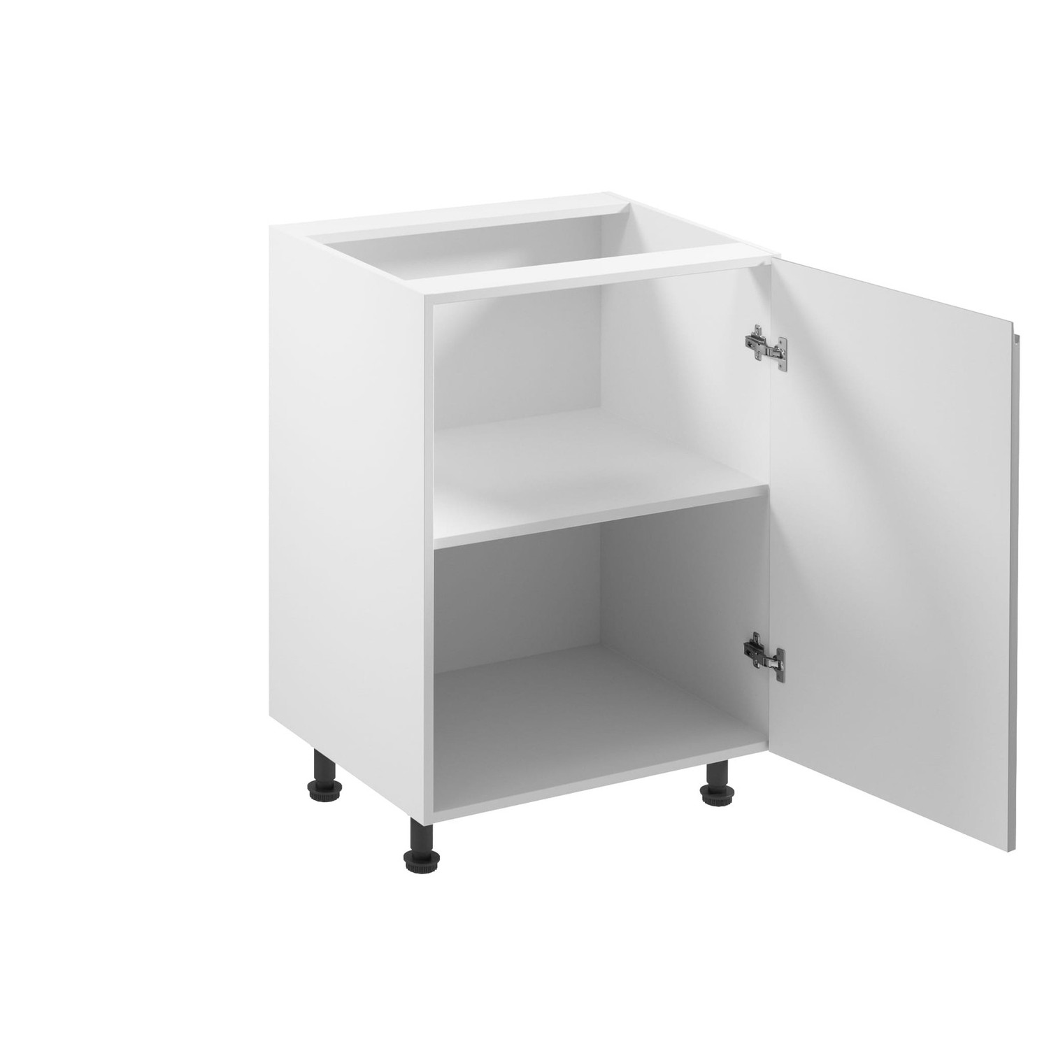 Kuchyňská skříňka ASPEN II D60-P/L - bílá/šedá Otevírání — fotka 2