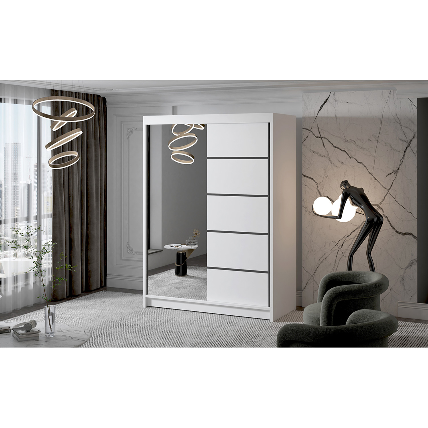 Velká šatní skříň MILAN III 150 cm — fotka 3