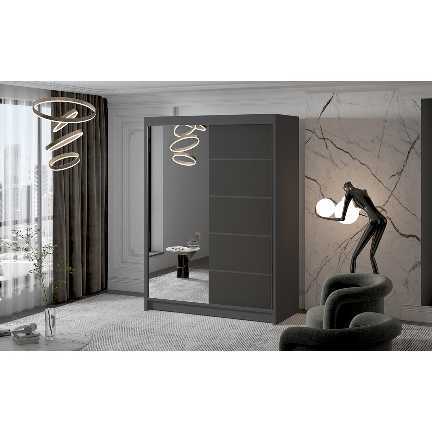 Velká šatní skříň MILAN III 150 cm — fotka 5