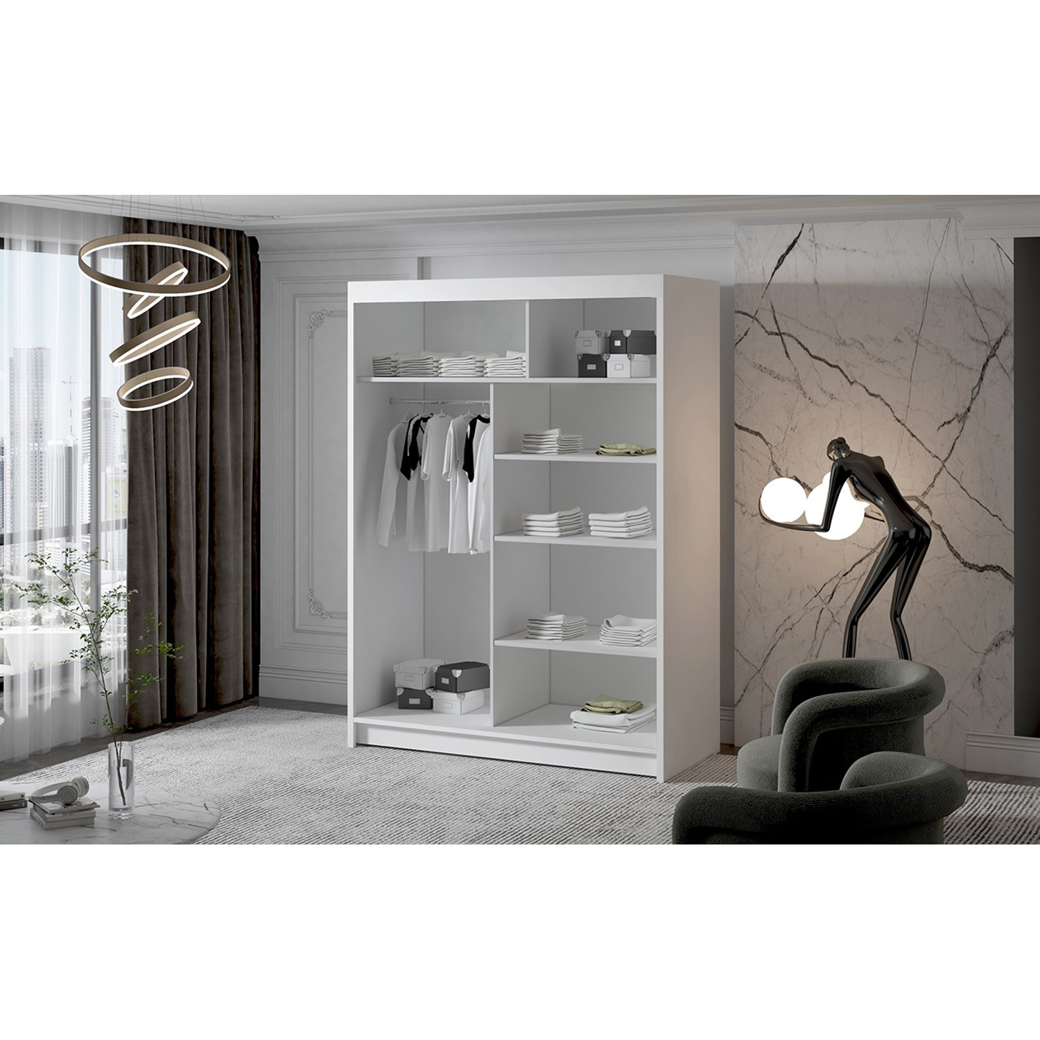 Velká šatní skříň MILAN III 150 cm — fotka 6