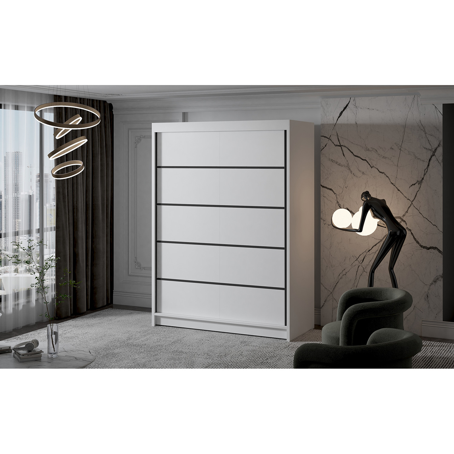 Velká šatní skříň MILAN IV 150 cm — fotka 5