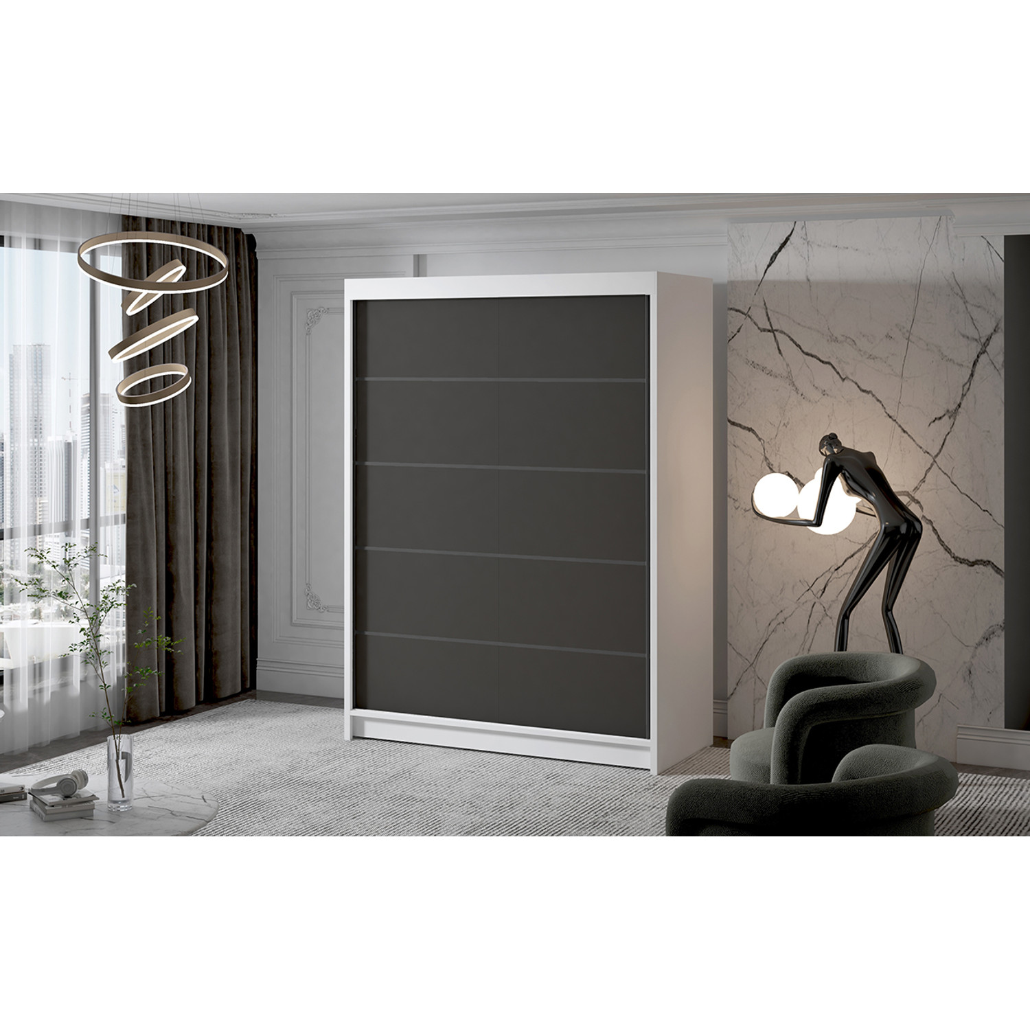 Velká šatní skříň MILAN IV 150 cm — fotka 4