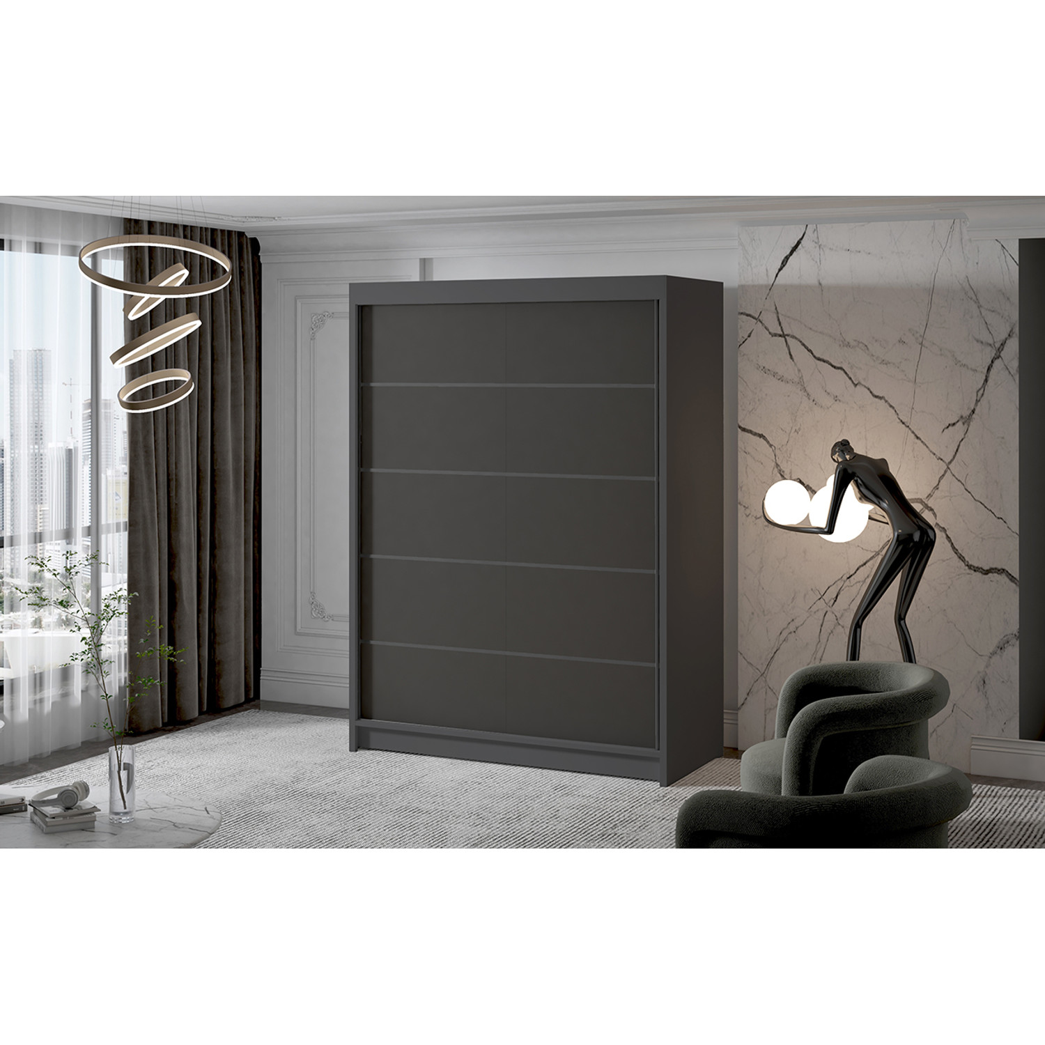 Velká šatní skříň MILAN IV 150 cm — fotka 3
