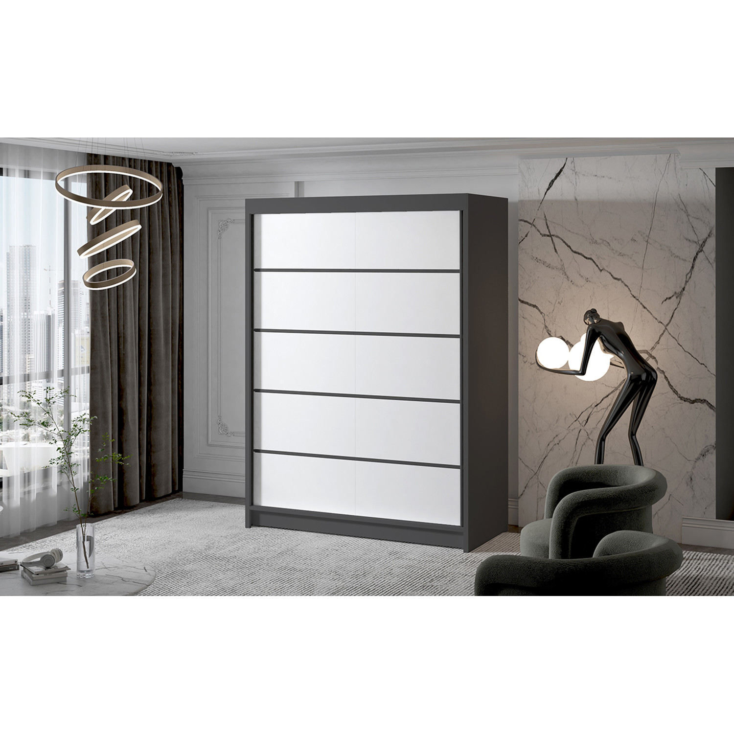 Velká šatní skříň MILAN IV 150 cm — fotka 2