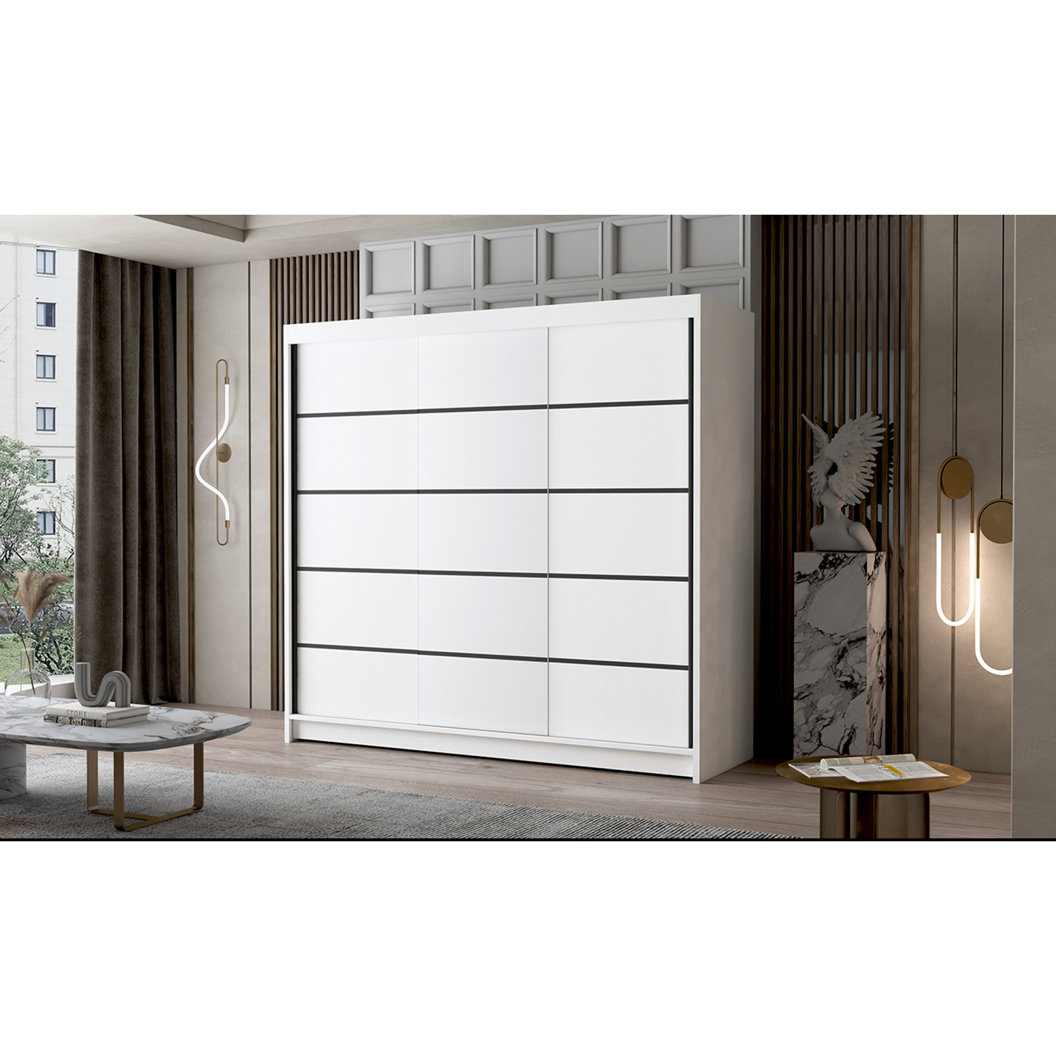 Velká šatní skříň PALERMO VII 200 cm — fotka 5