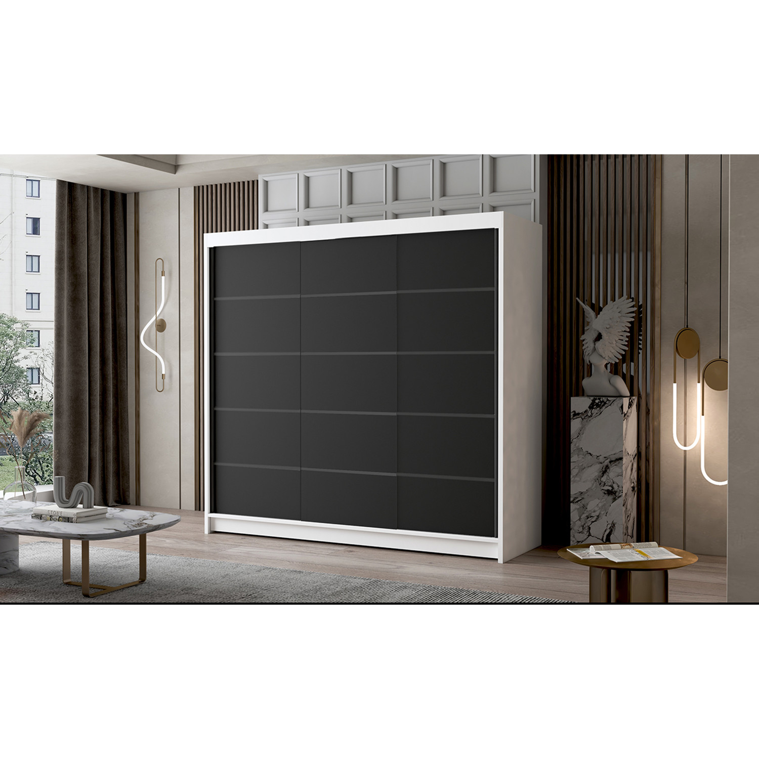 Velká šatní skříň PALERMO VII 200 cm — fotka 4