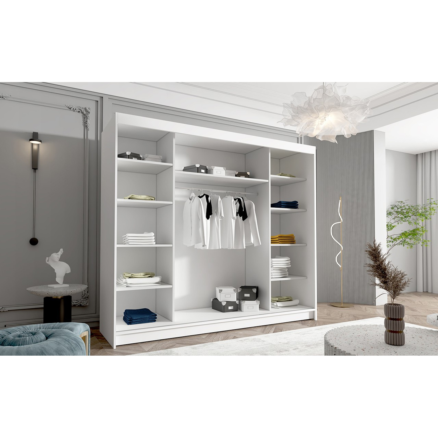 Velká šatní skříň DAVOS VII 250 cm — fotka 6