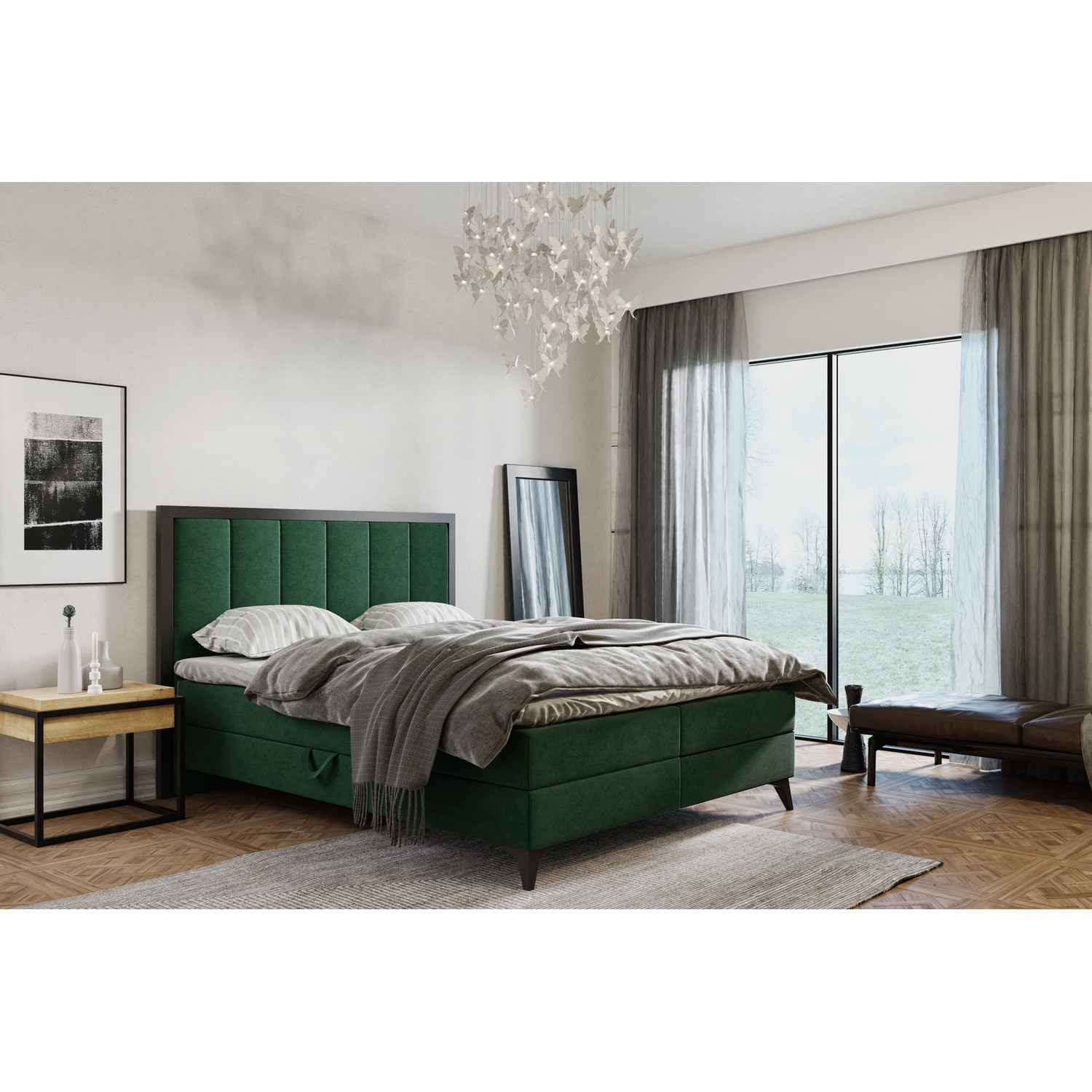 Čalouněná postel LOFT rozměr — fotka 3