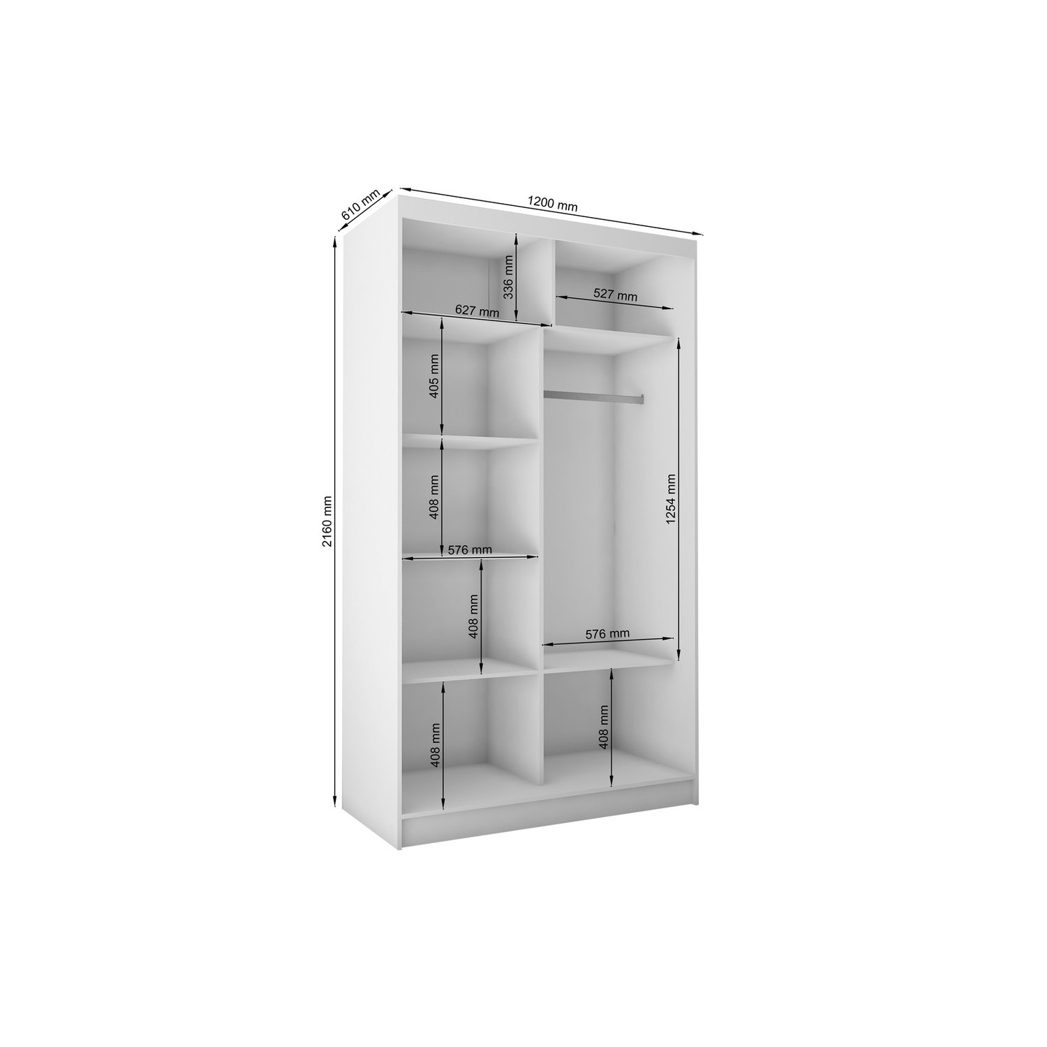 Kvalitní Šatní Skříň Finezja 120 cm — fotka 2