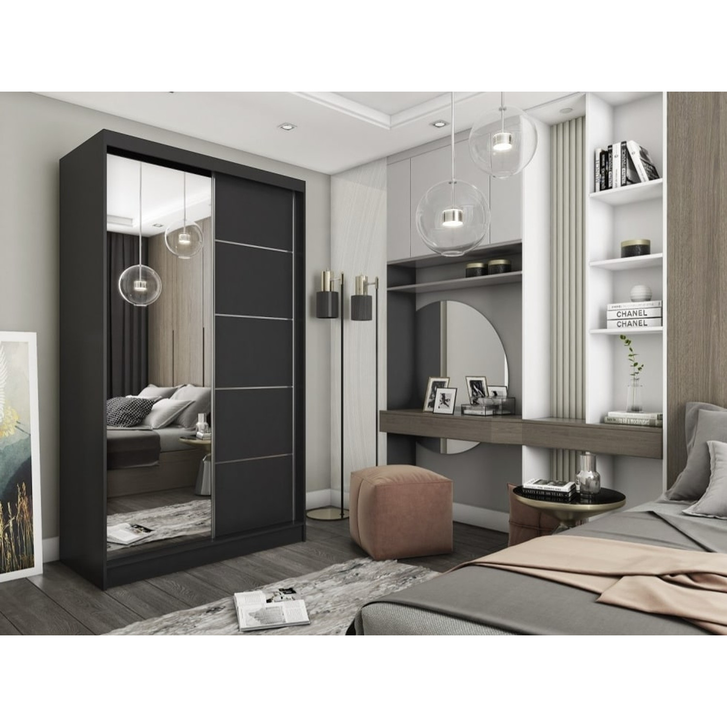Kvalitní Šatní Skříň Makira 150 cm — fotka 3