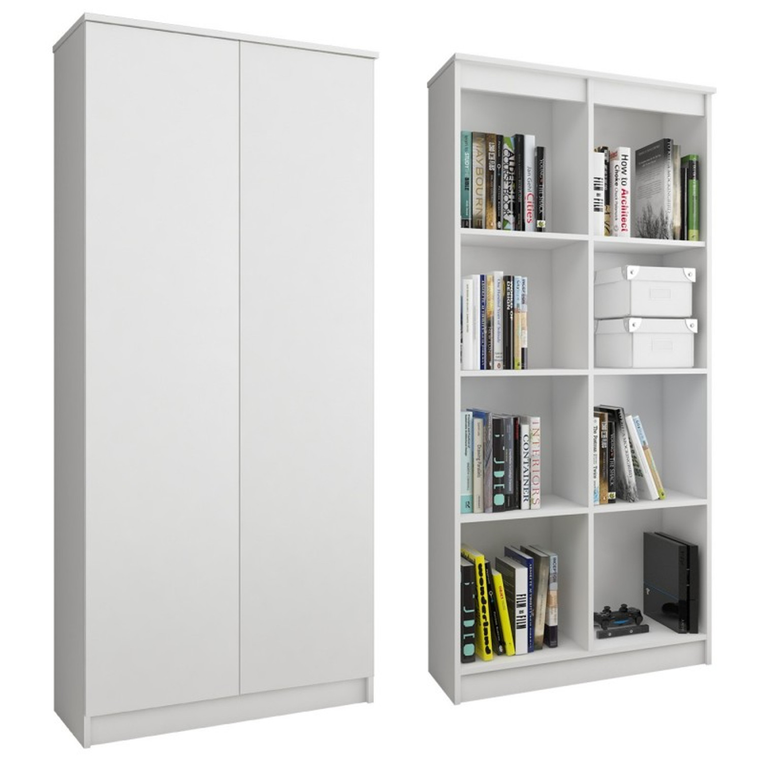 Regál R 80cm CLP 2 dvířka 8 poliček — fotka 3
