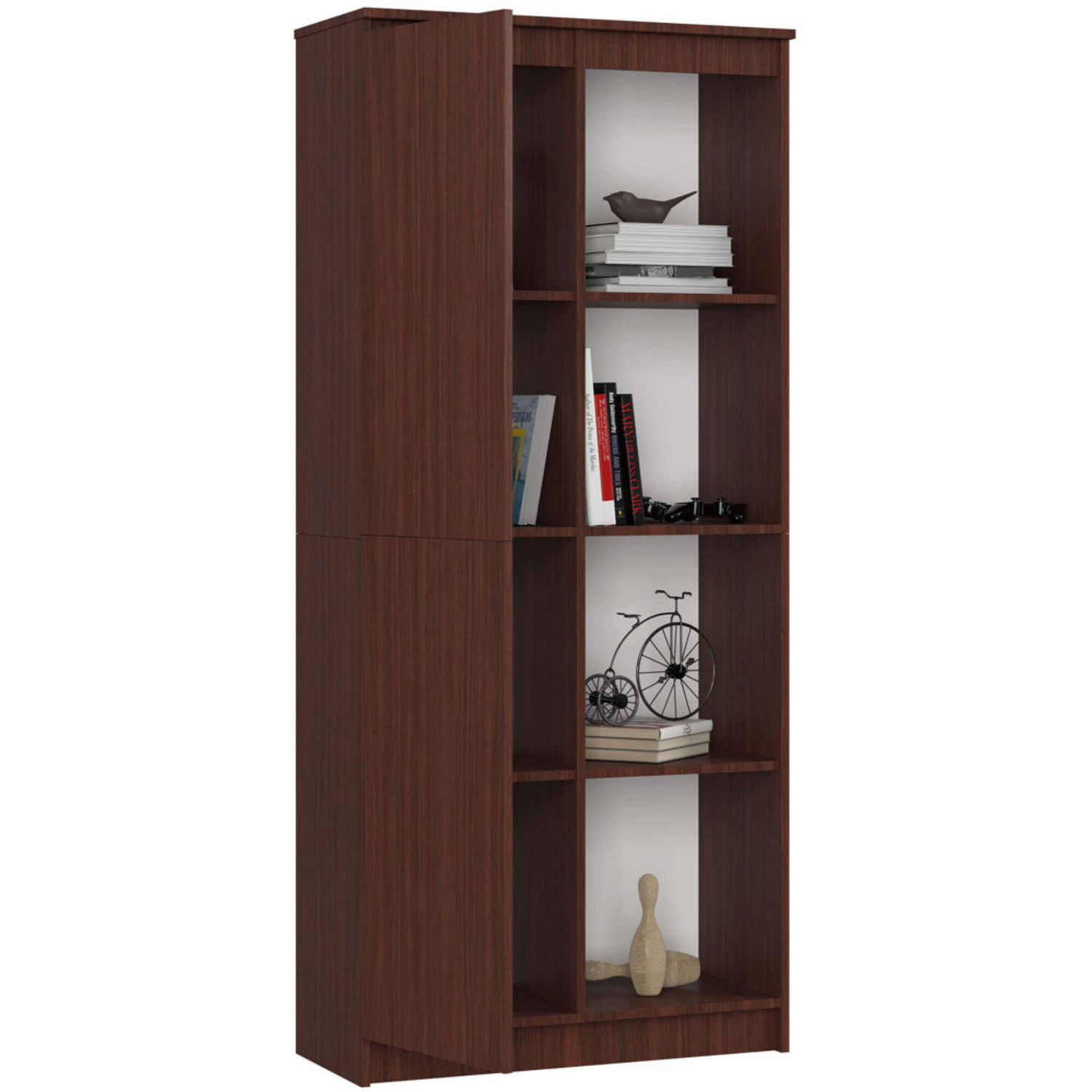 Regál R 80cm 1 dvířka 6 poličky wenge — fotka 2