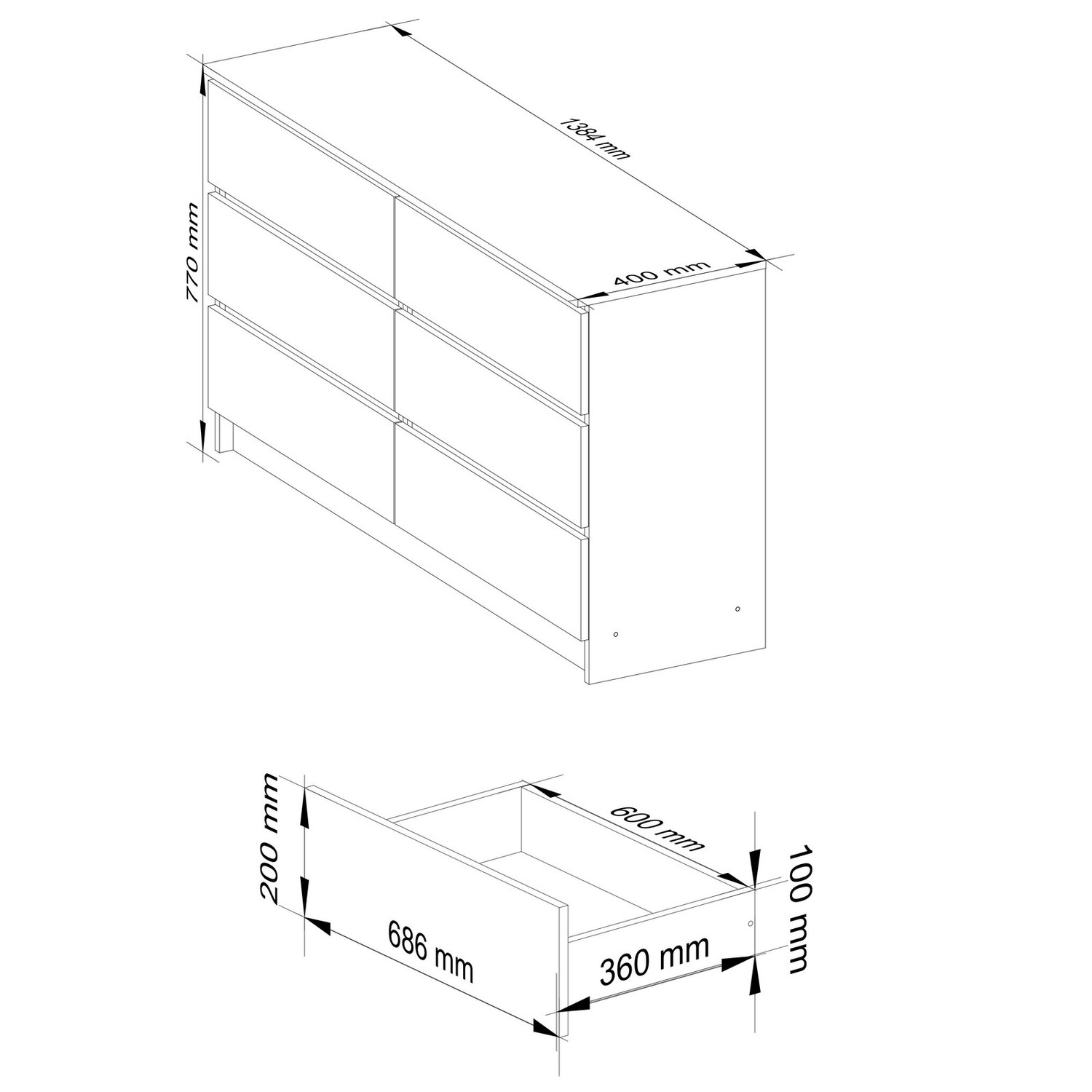 Komoda K140 6SZ — fotka 2
