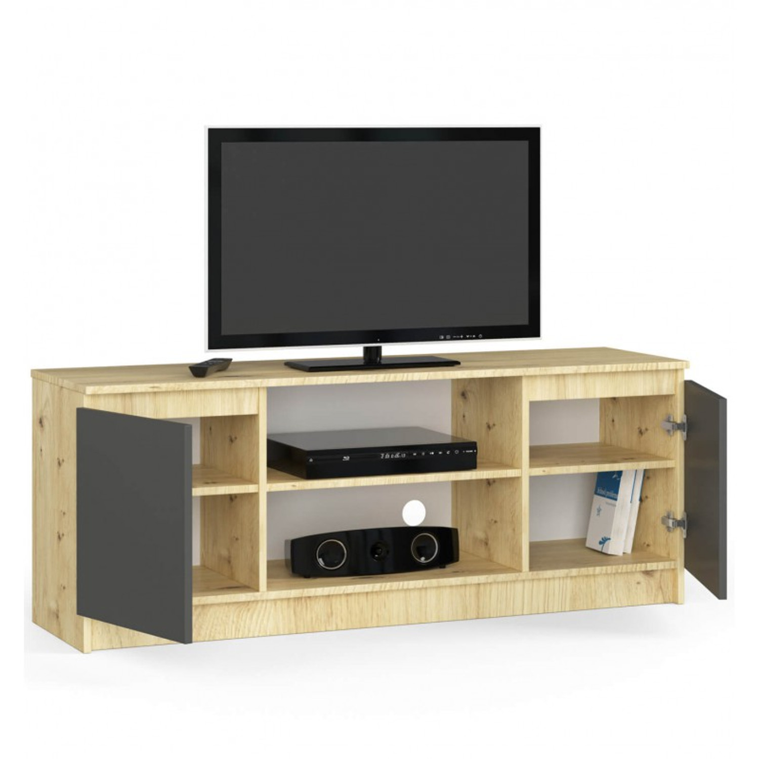 TV stolek RTV K140 dub artisan oak/grafit-šedá — fotka 2