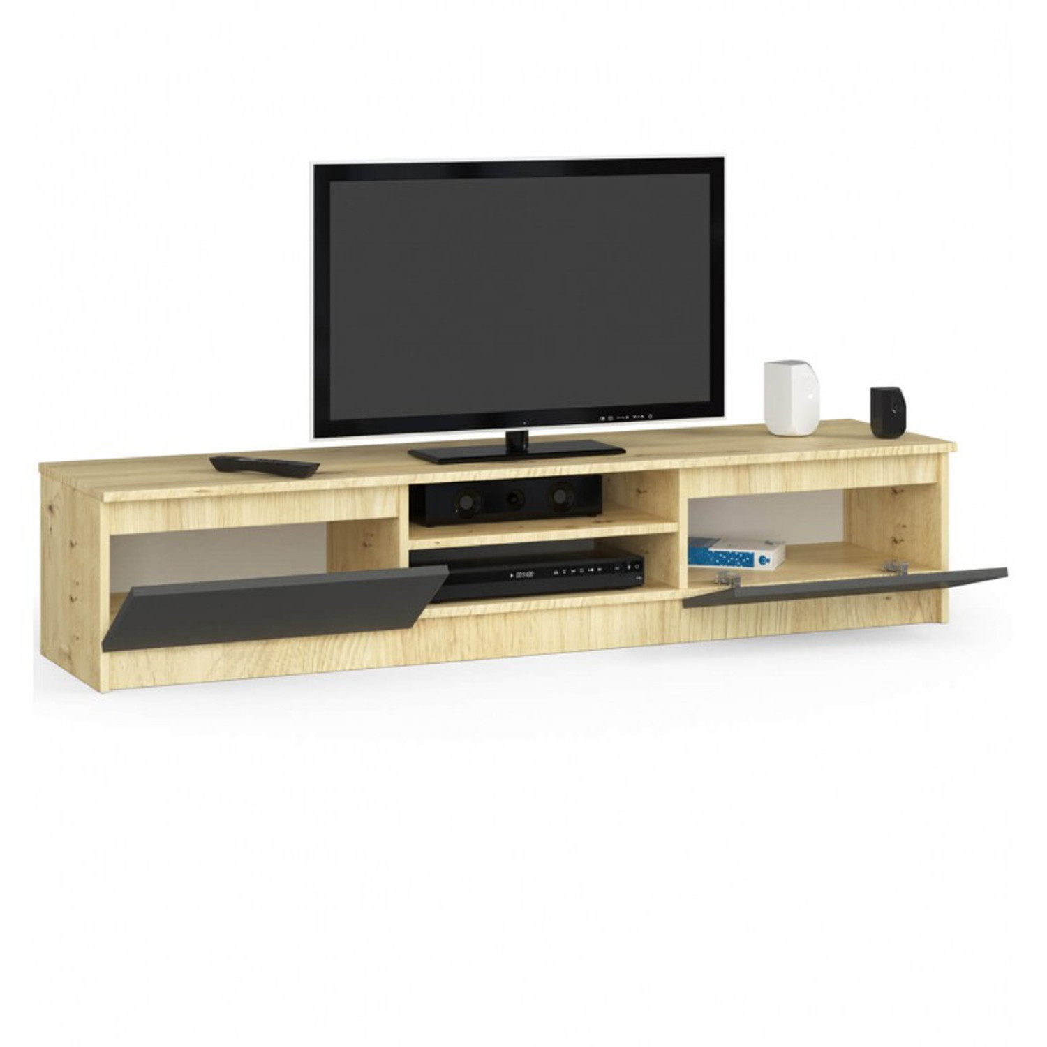 TV stolek RTV 160 artisan oak/šedý grafit — fotka 2