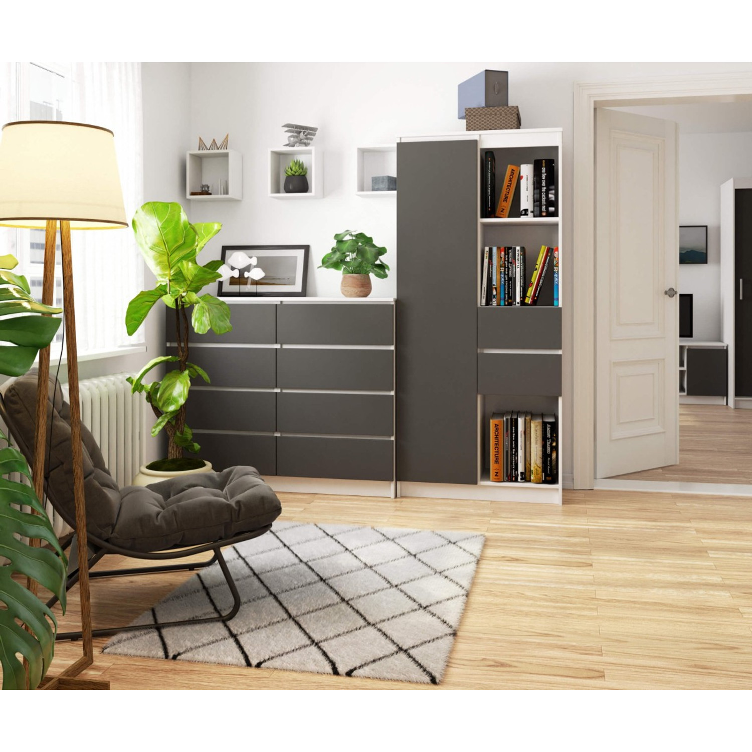 Regál R80 CLP R15 - bílá/grafit — fotka 2