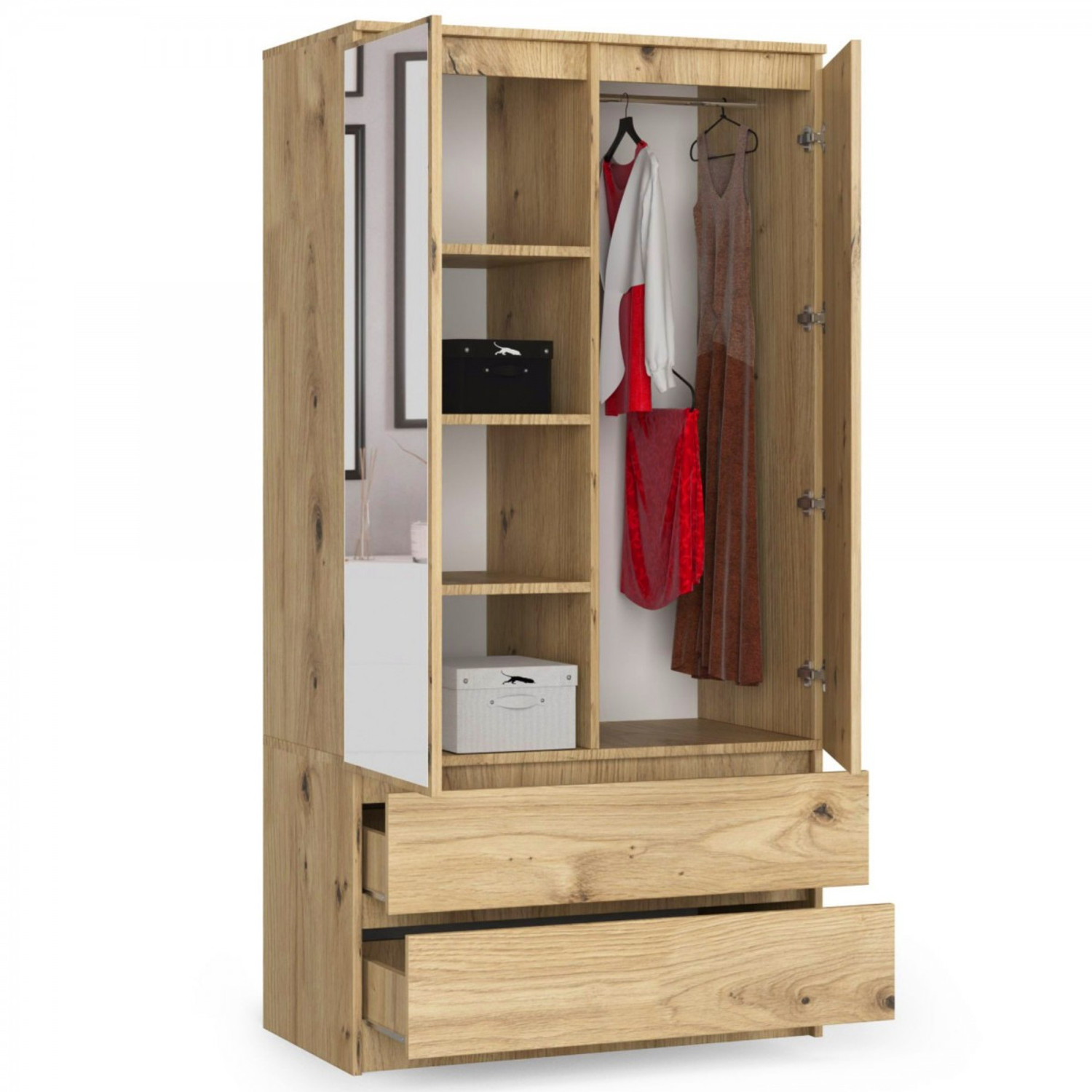 Šatní skříň se zrcadlem S90 2D2SZ — fotka 2