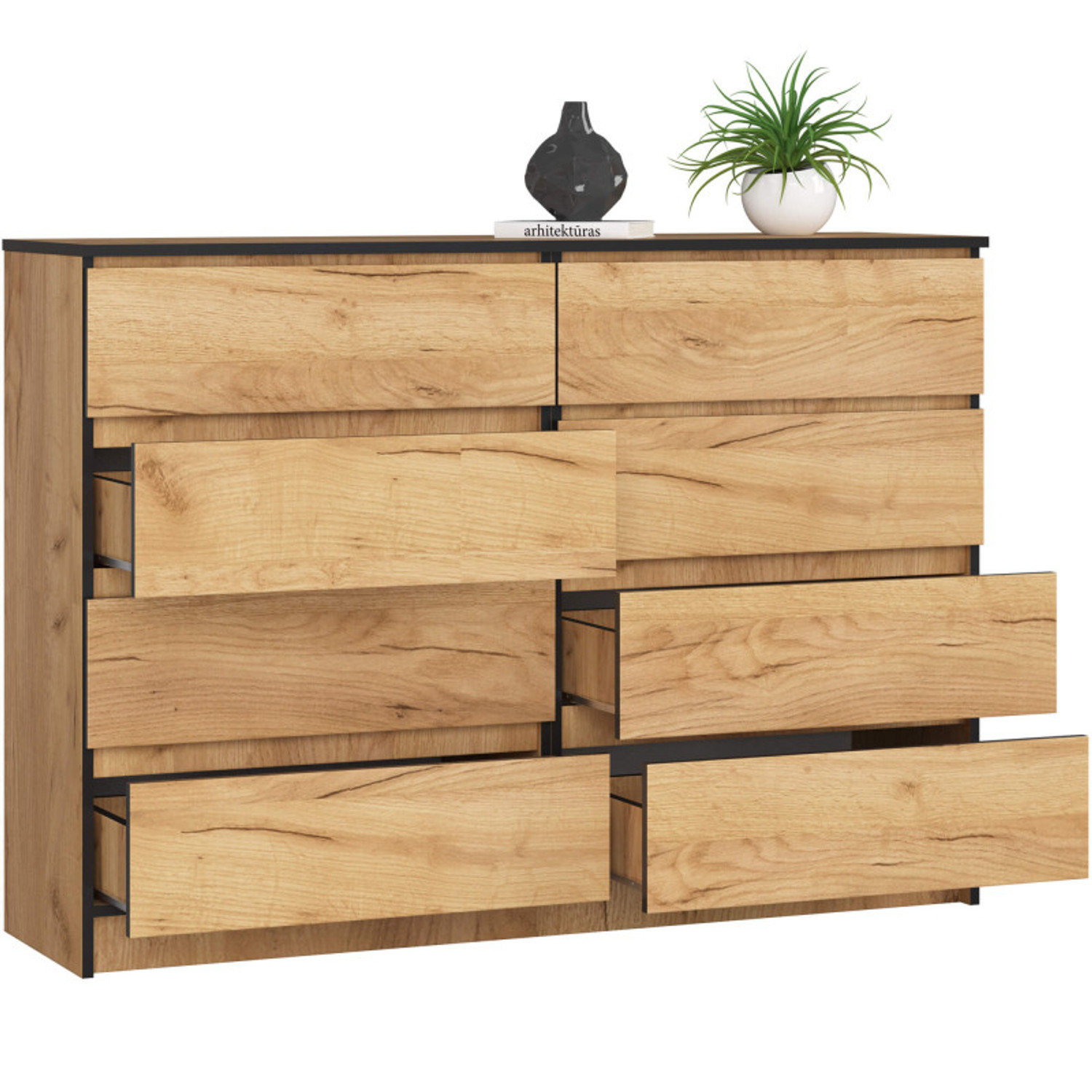 Komoda K140 8SZ - řemeslný dub — fotka 3