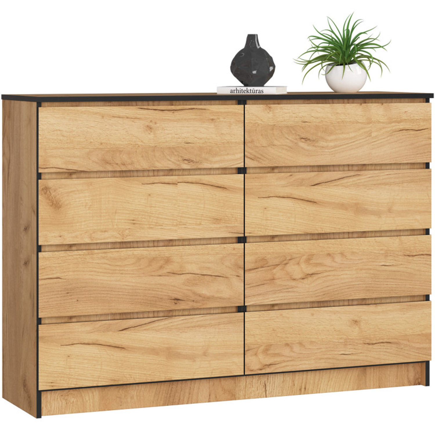 Komoda K140 8SZ - řemeslný dub — fotka 2