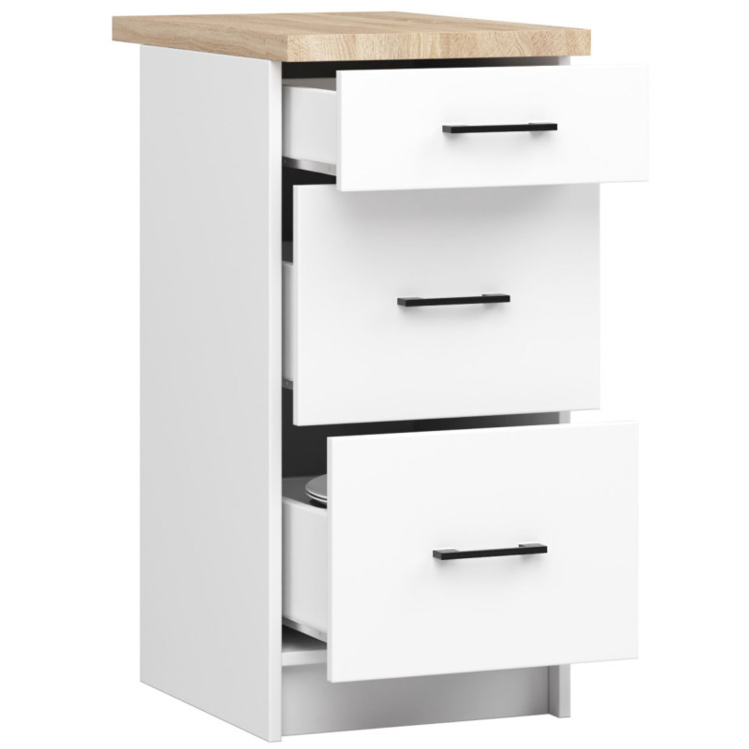 Kuchyňská skříňka OLIVIA S40 SZ3 - bílá — fotka 3