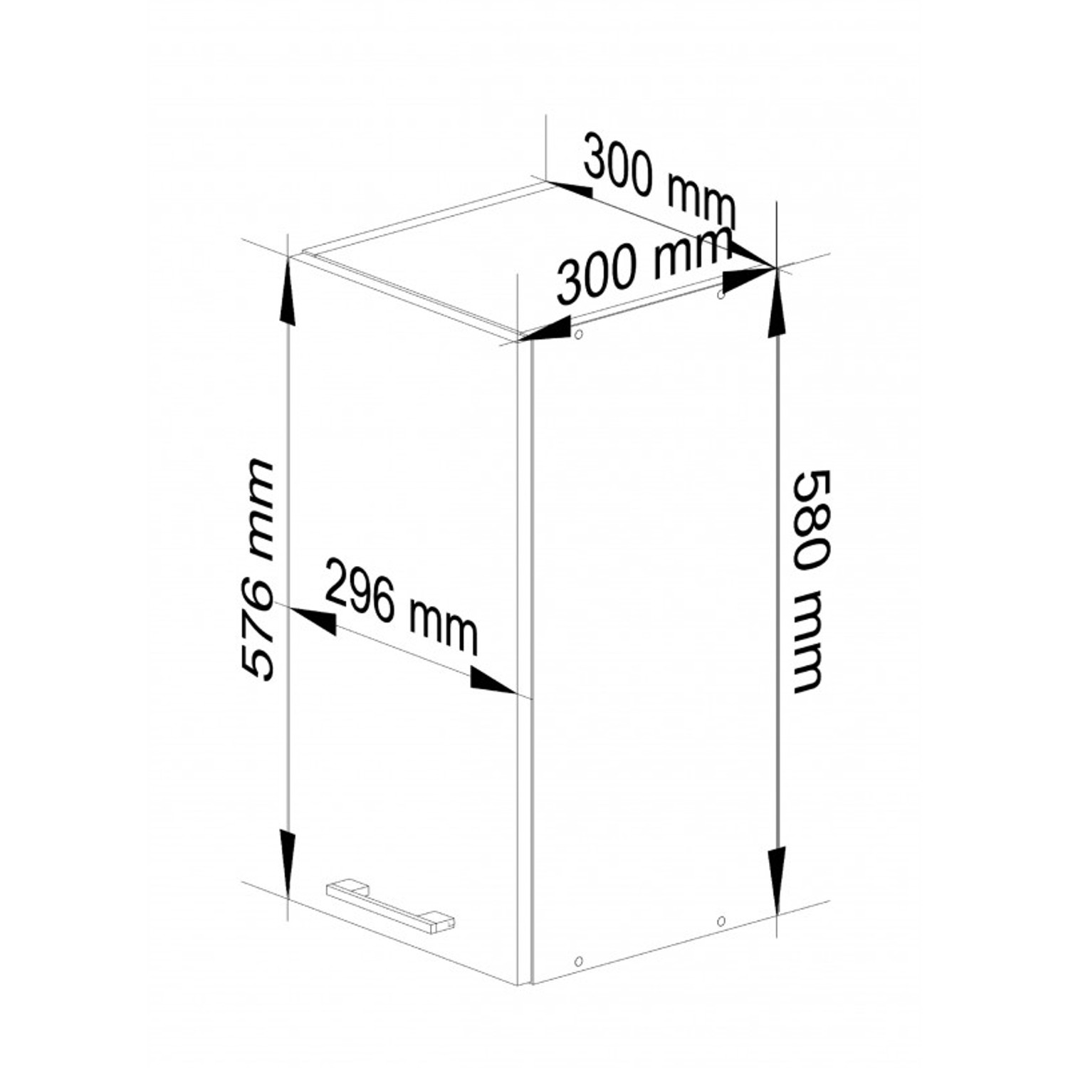 Kuchyňská skříňka OLIVIA W30 H580 - bílá/beton — fotka 5