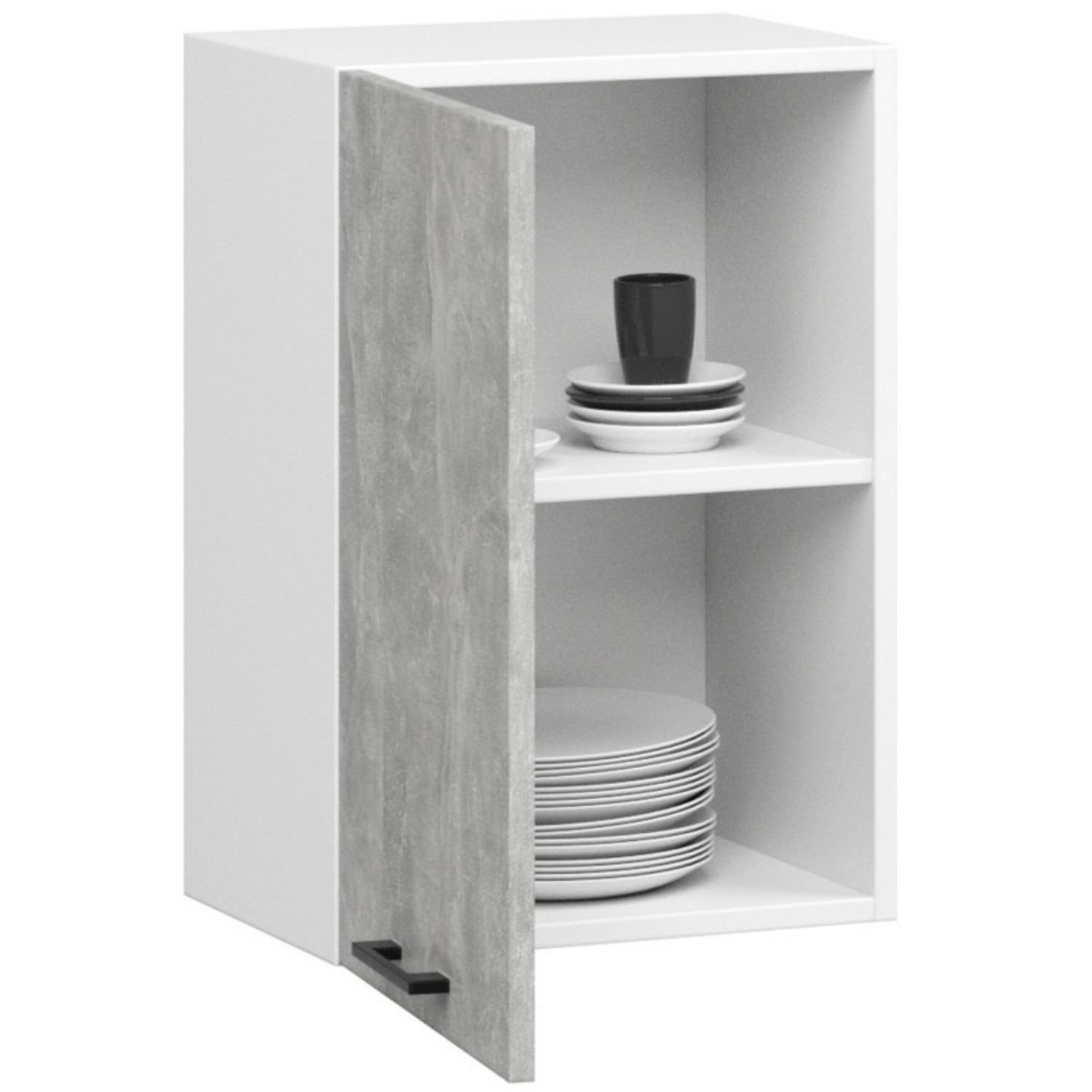 Kuchyňská skříňka OLIVIA W50 H580 - bílá/beton — fotka 3