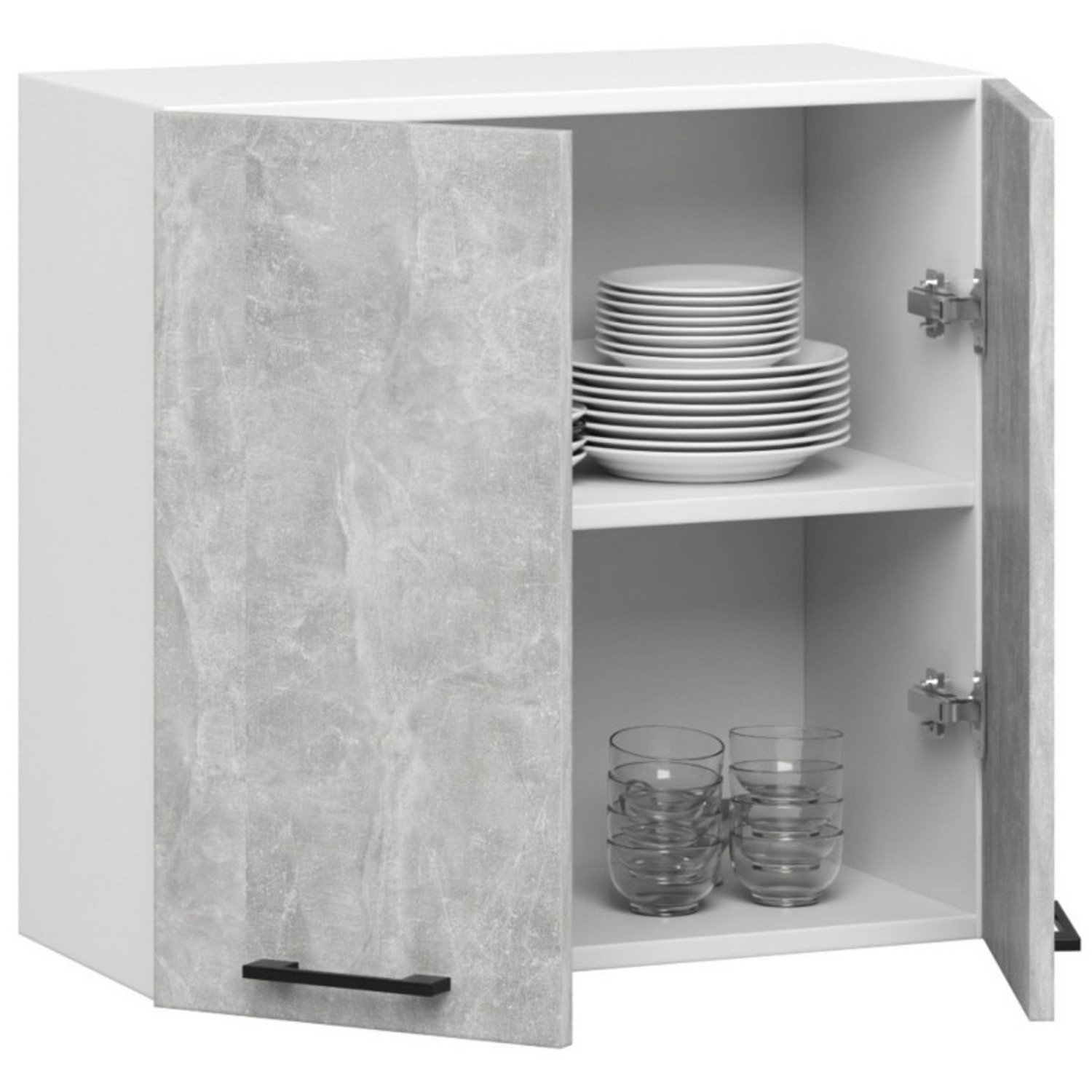 Kuchyňská skříňka OLIVIA W60 H580 - bílá/beton — fotka 3