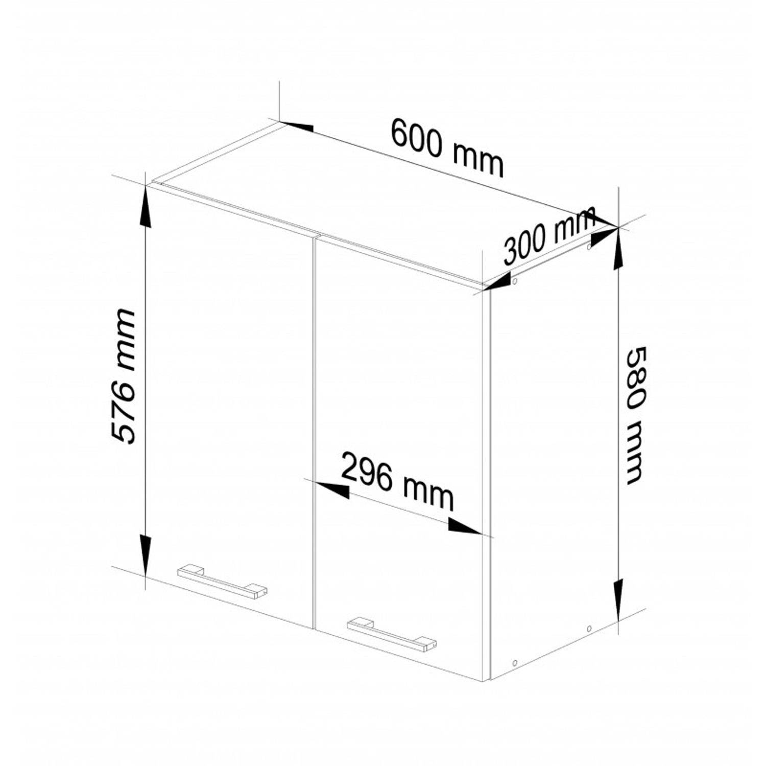 Kuchyňská skříňka OLIVIA W60 H580 - bílá/beton — fotka 5