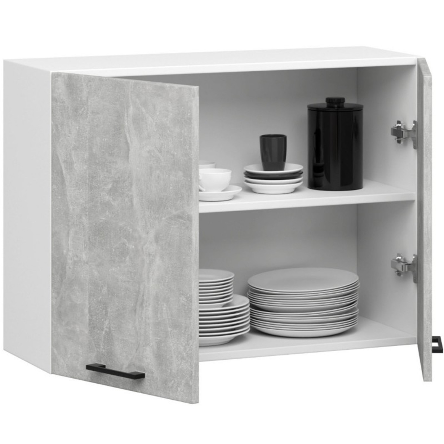 Kuchyňská skřnka OLIVIA W80 H580 - bílá/beton — fotka 3