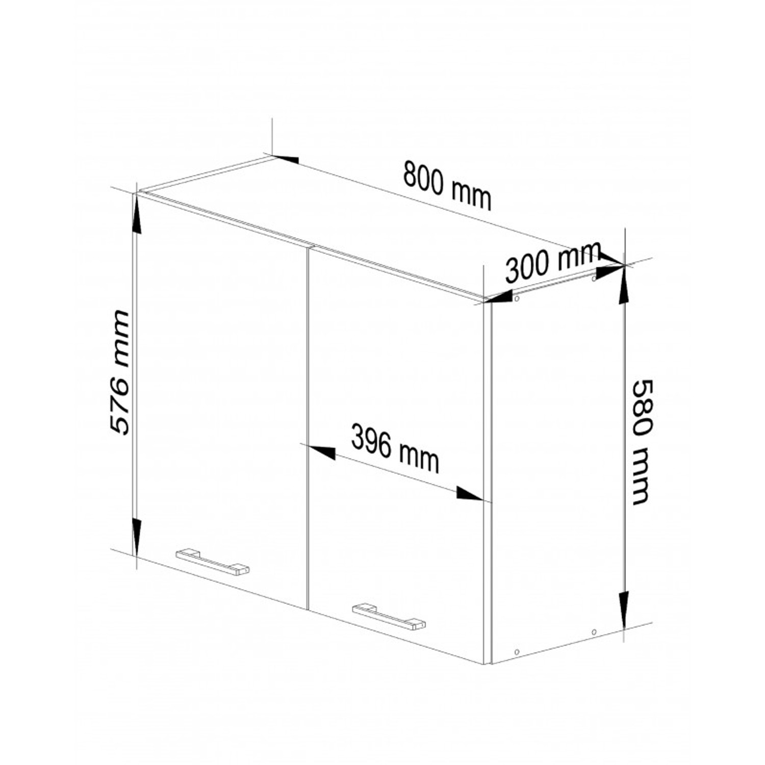 Kuchyňská skřnka OLIVIA W80 H580 - bílá/beton — fotka 5