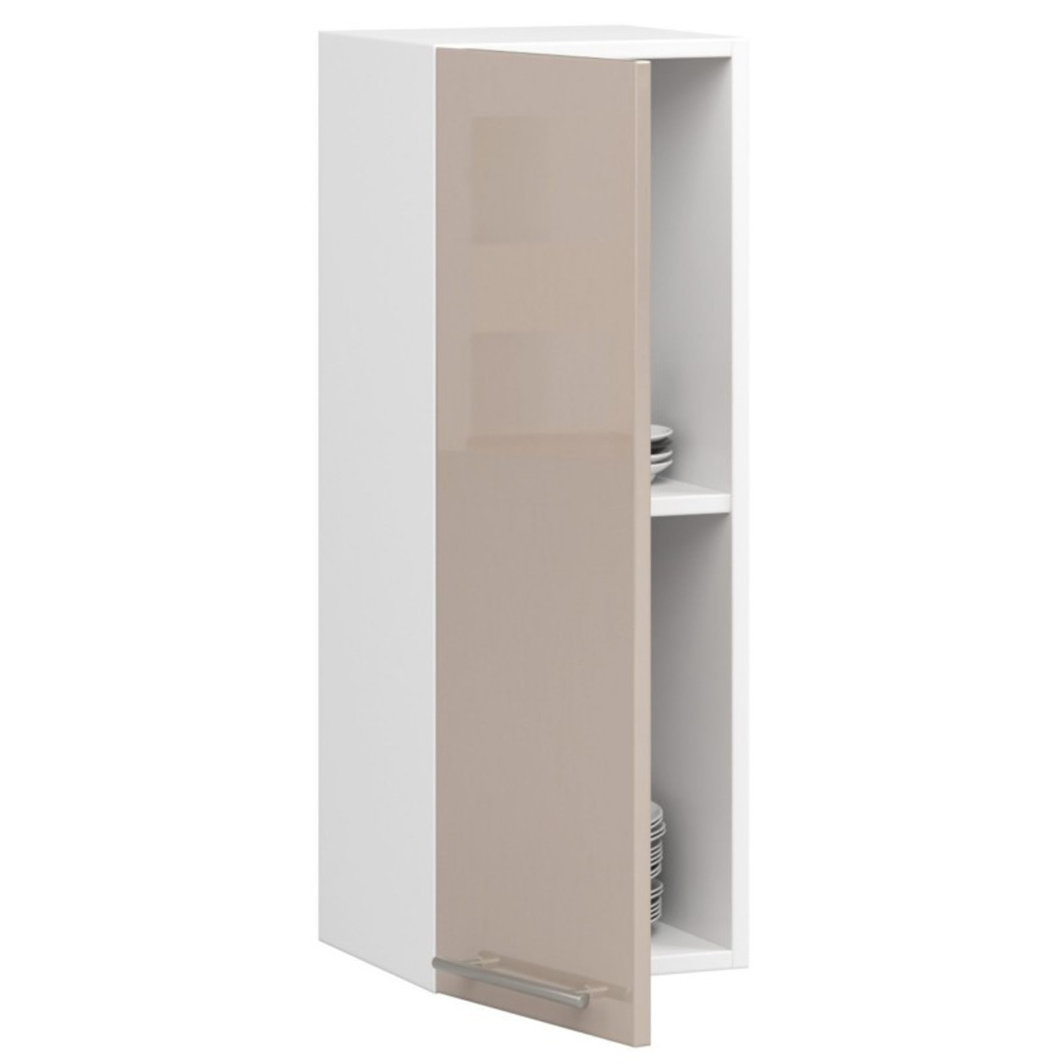 Kuchyňská skříňka OLIVIA W30 H720 - bílá/cappuccino lesk — fotka 3