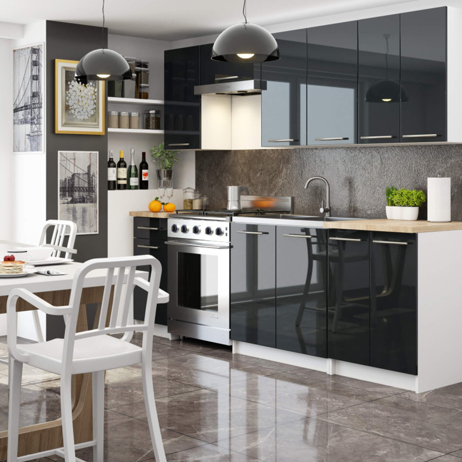 Kuchyňská skříňka OLIVIA W30 H720 lesk — fotka 4