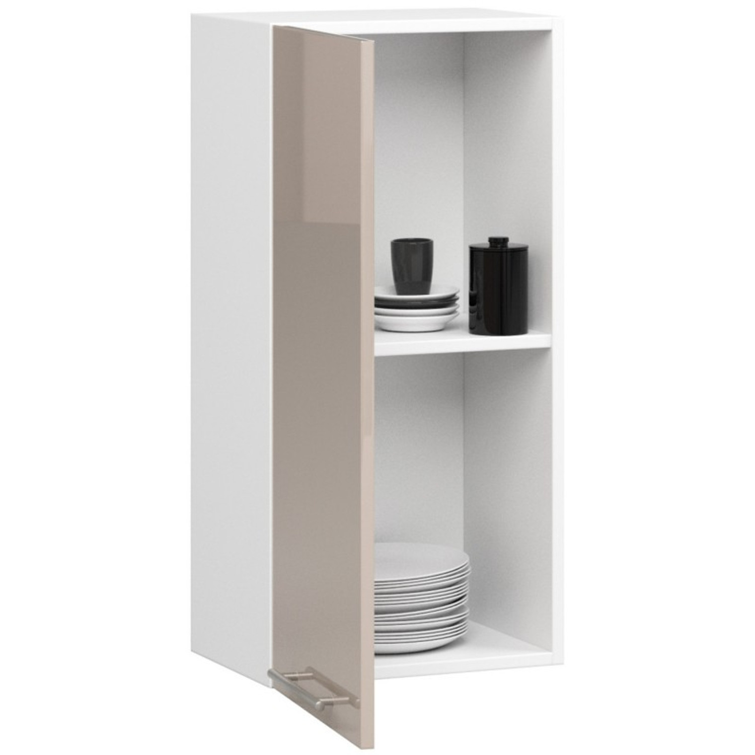 Kuchyňská skříňka OLIVIA W40 H720 - bílá/cappuccino lesk — fotka 3