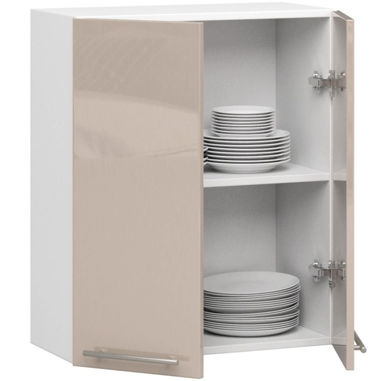Kuchyňská skříňka OLIVIA W60 H720 - bílá/cappuccino lesk — fotka 3