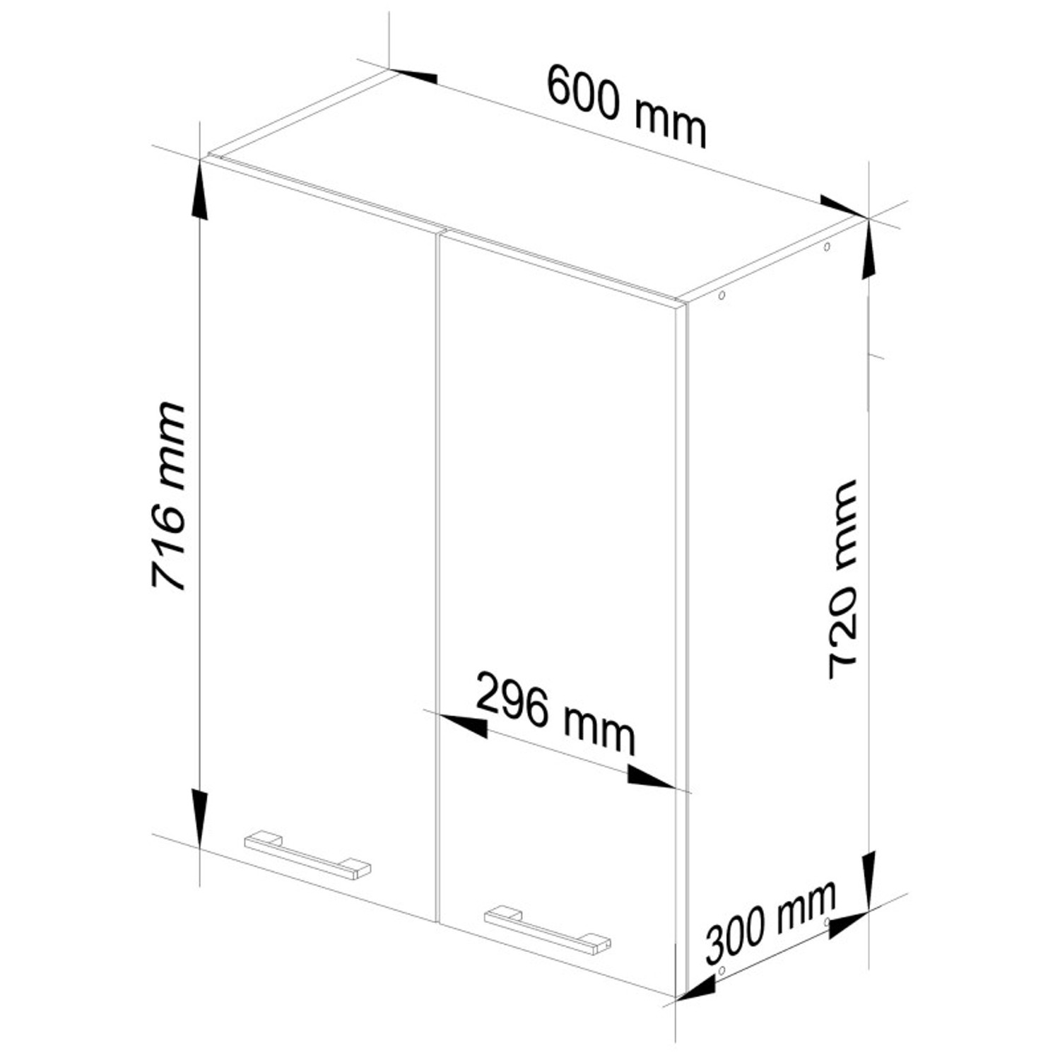 Kuchyňská skříňka OLIVIA W60 H720 - bílá/cappuccino lesk — fotka 5
