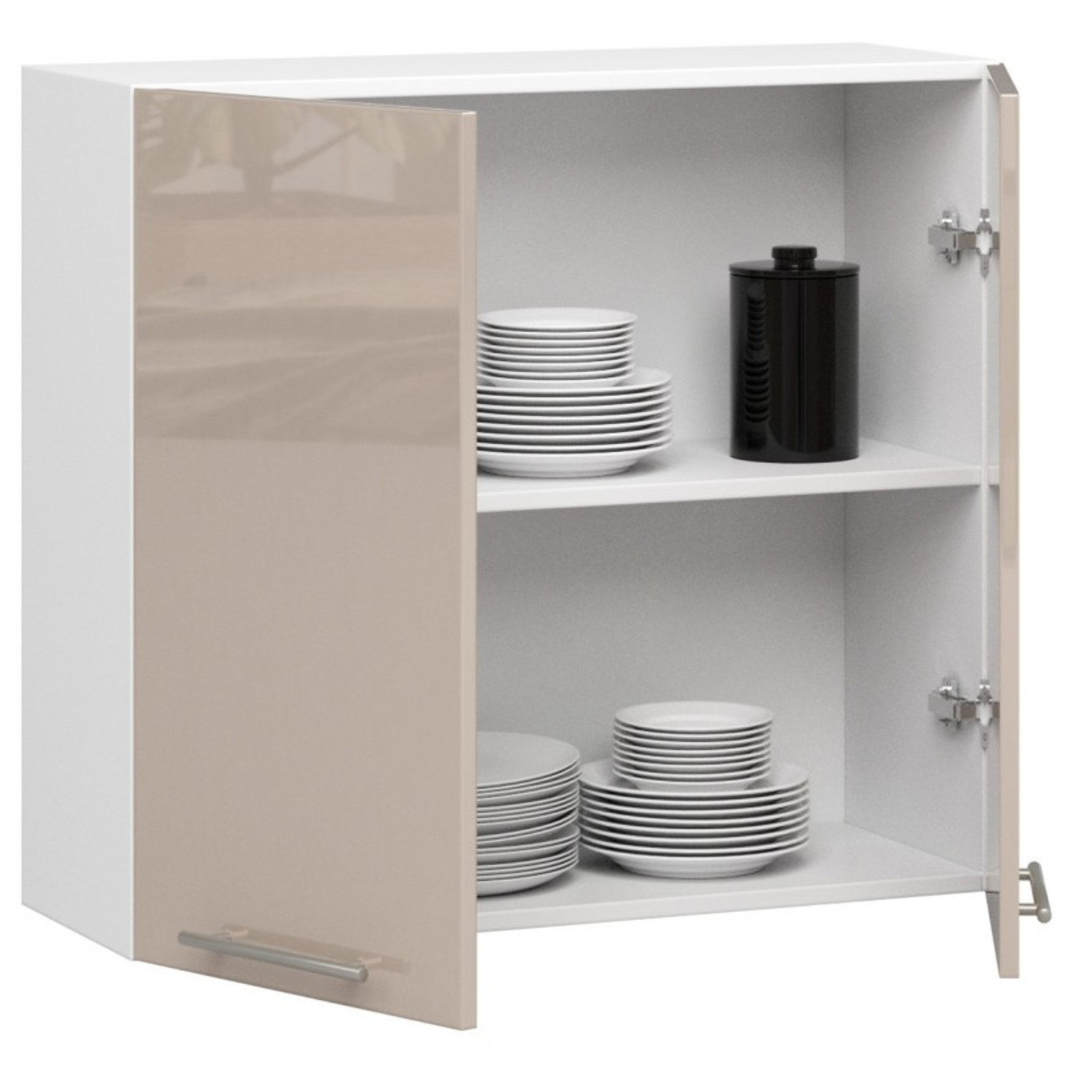 Kuchyňská skříňka OLIVIA W80 H720 - bílá/cappuccino lesk — fotka 3