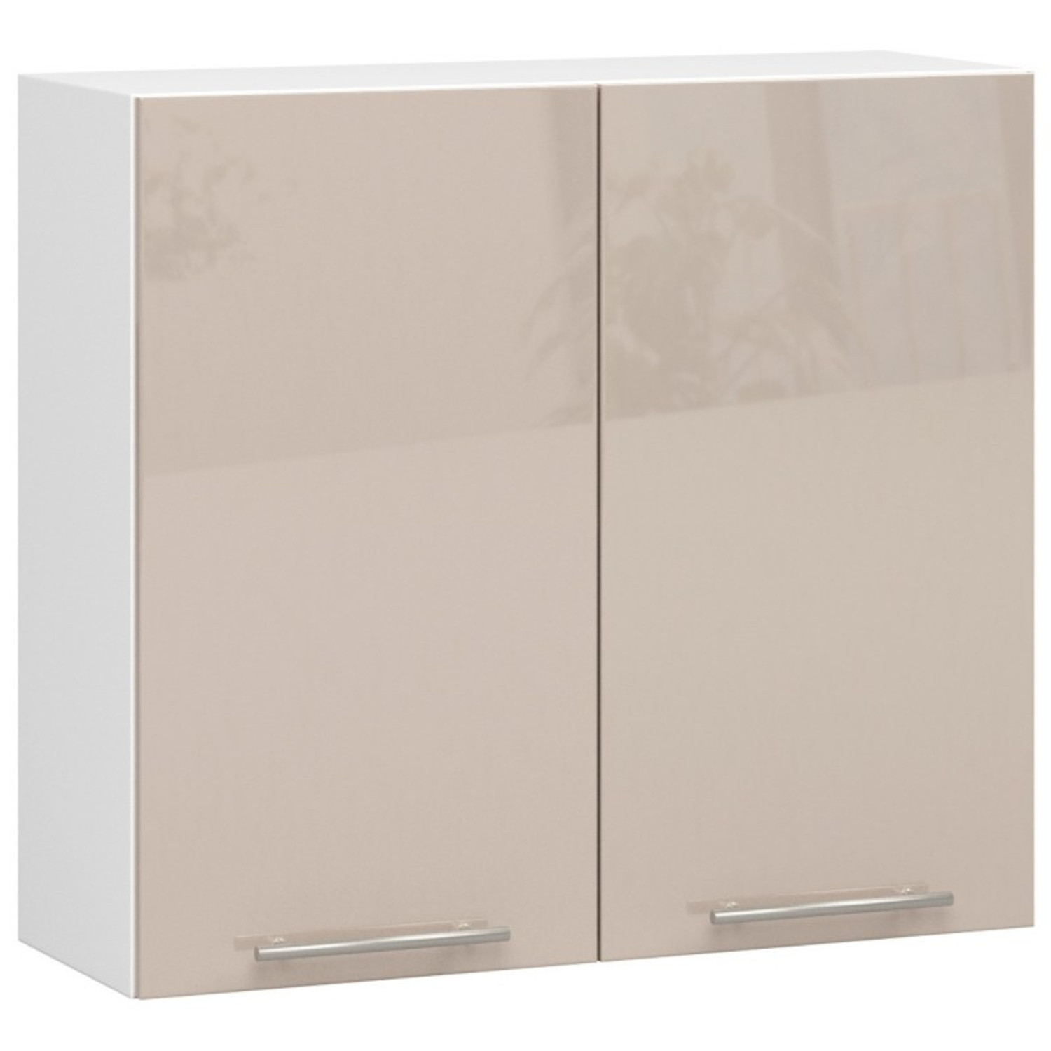 Kuchyňská skříňka OLIVIA W80 H720 - bílá/cappuccino lesk — fotka 2
