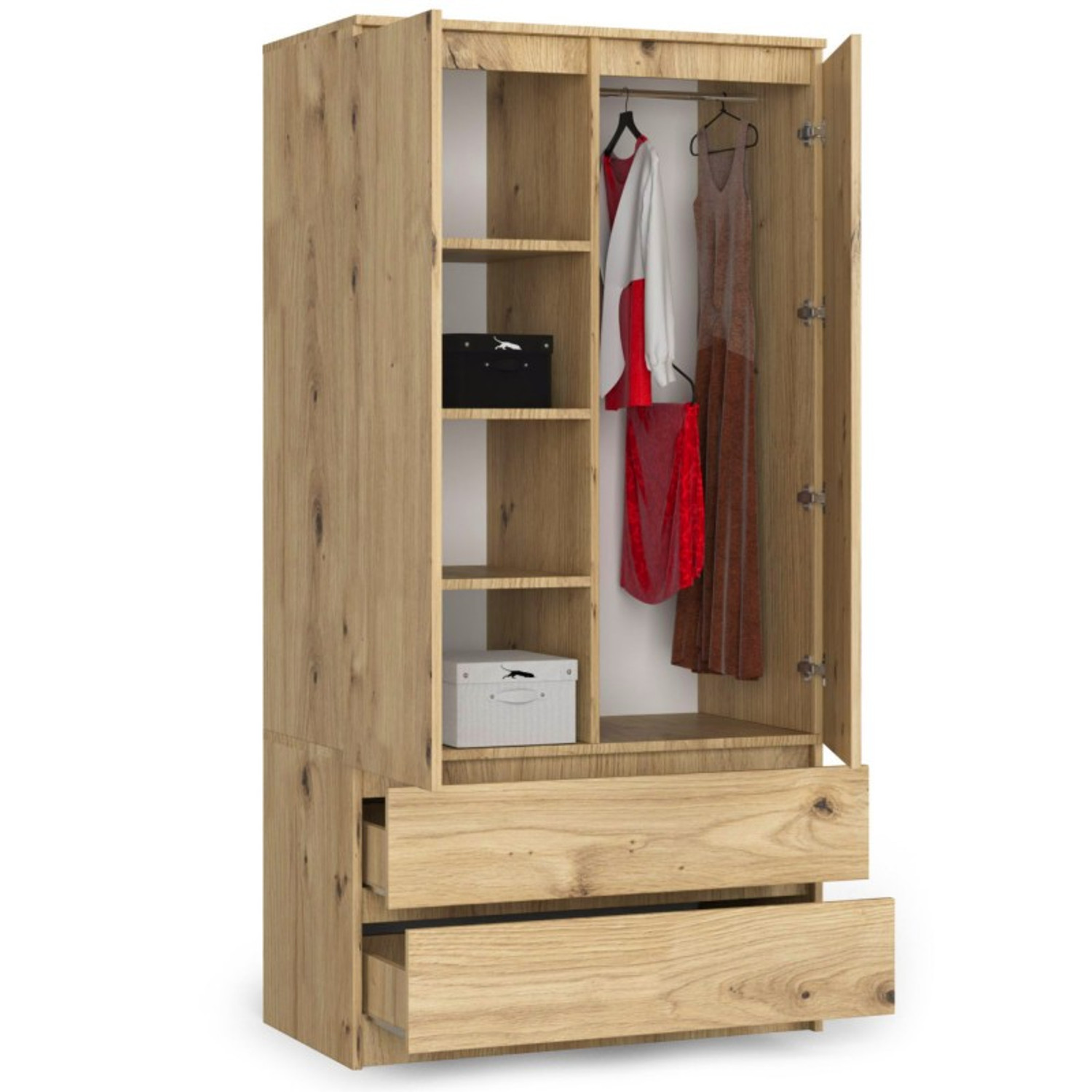 Šatní skříň S90 2D 2SZ CLP — fotka 3
