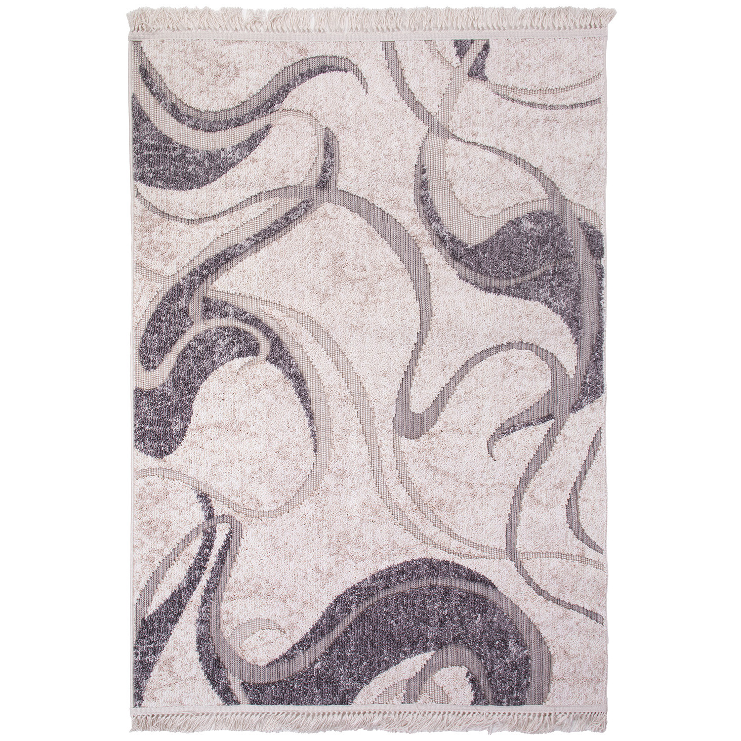 Koberec BENITA 504 šedá-krémová - 80x150 cm